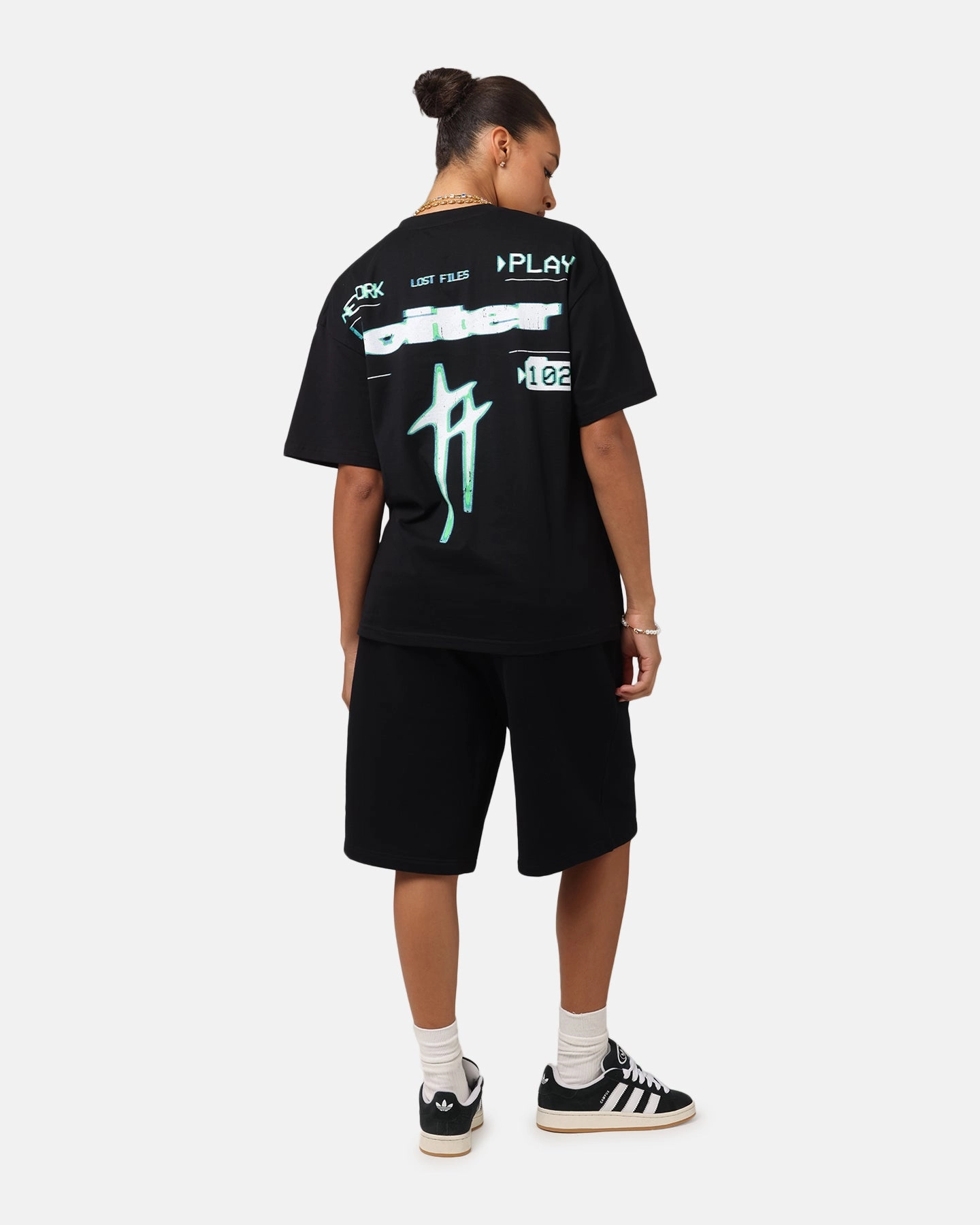 Loiter Night Crawler Drop T-Shirt Black Casual Elegance