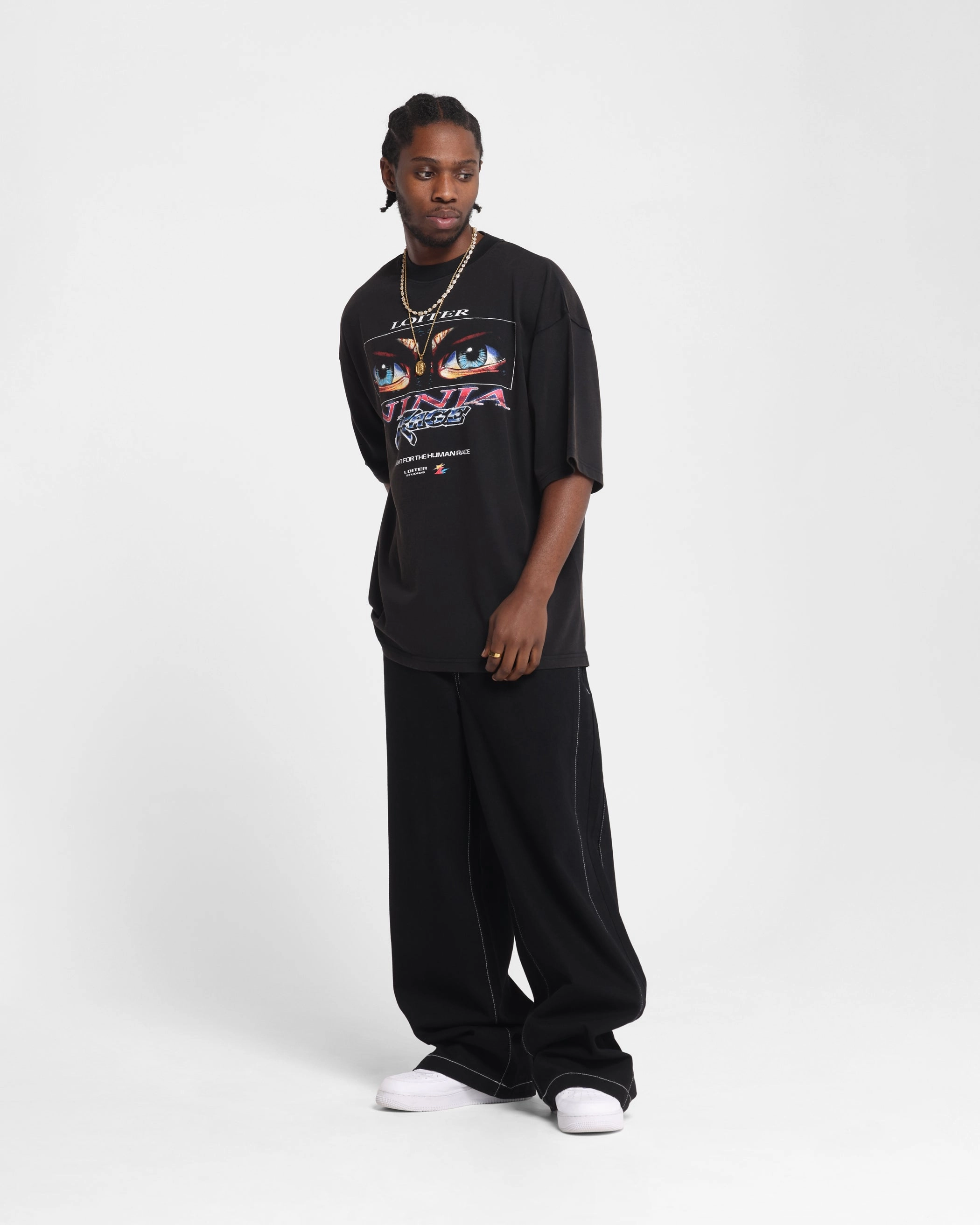 Loiter Ninja Vintage T-Shirt Vintage Charcoal All-day style
