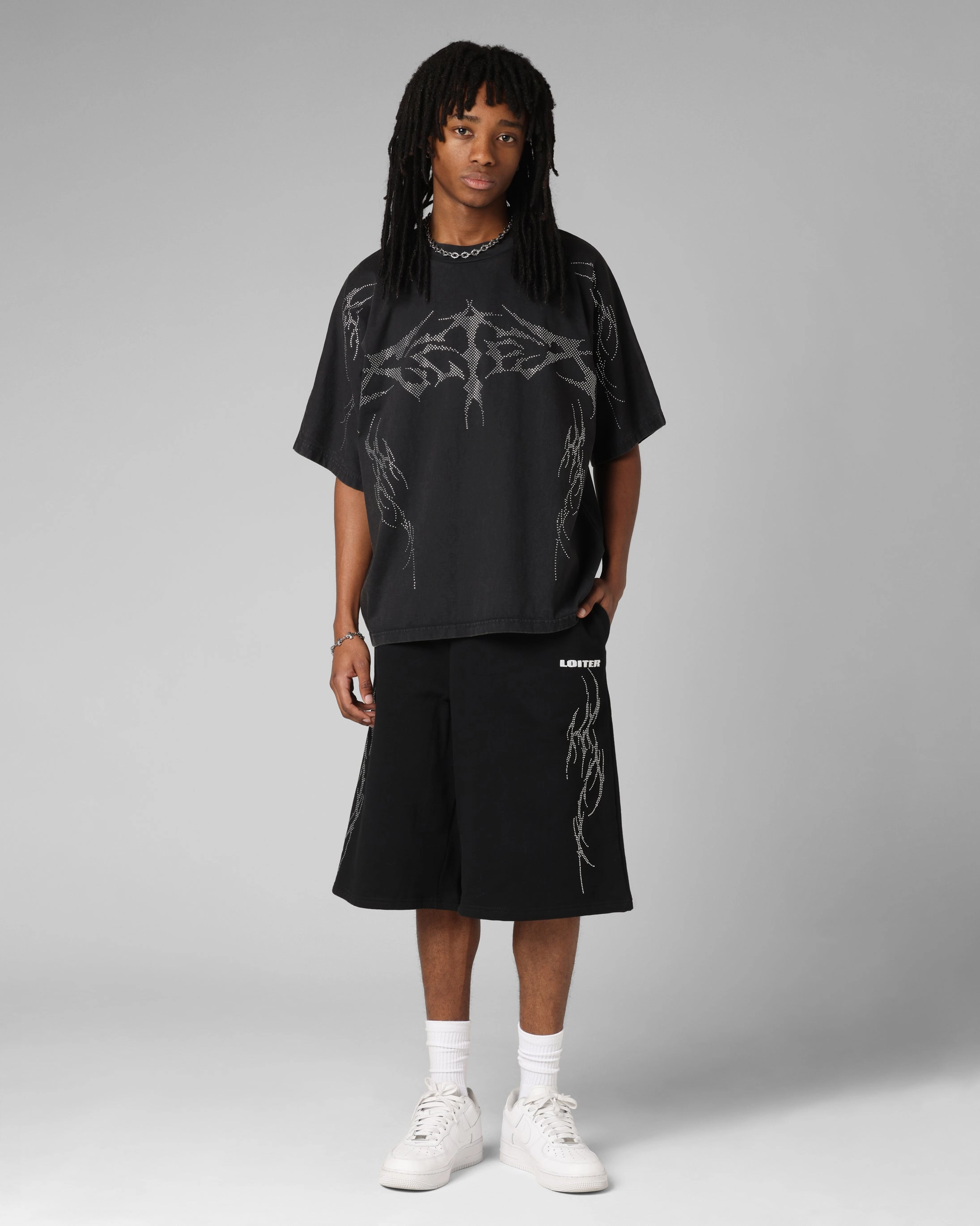 Stylish Day Wear Street Fashion Loiter Opaque Premium T-Shirt Black