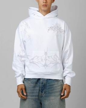 Loiter Opaque Rhinestone Premium Hoodie Off White Nightwear