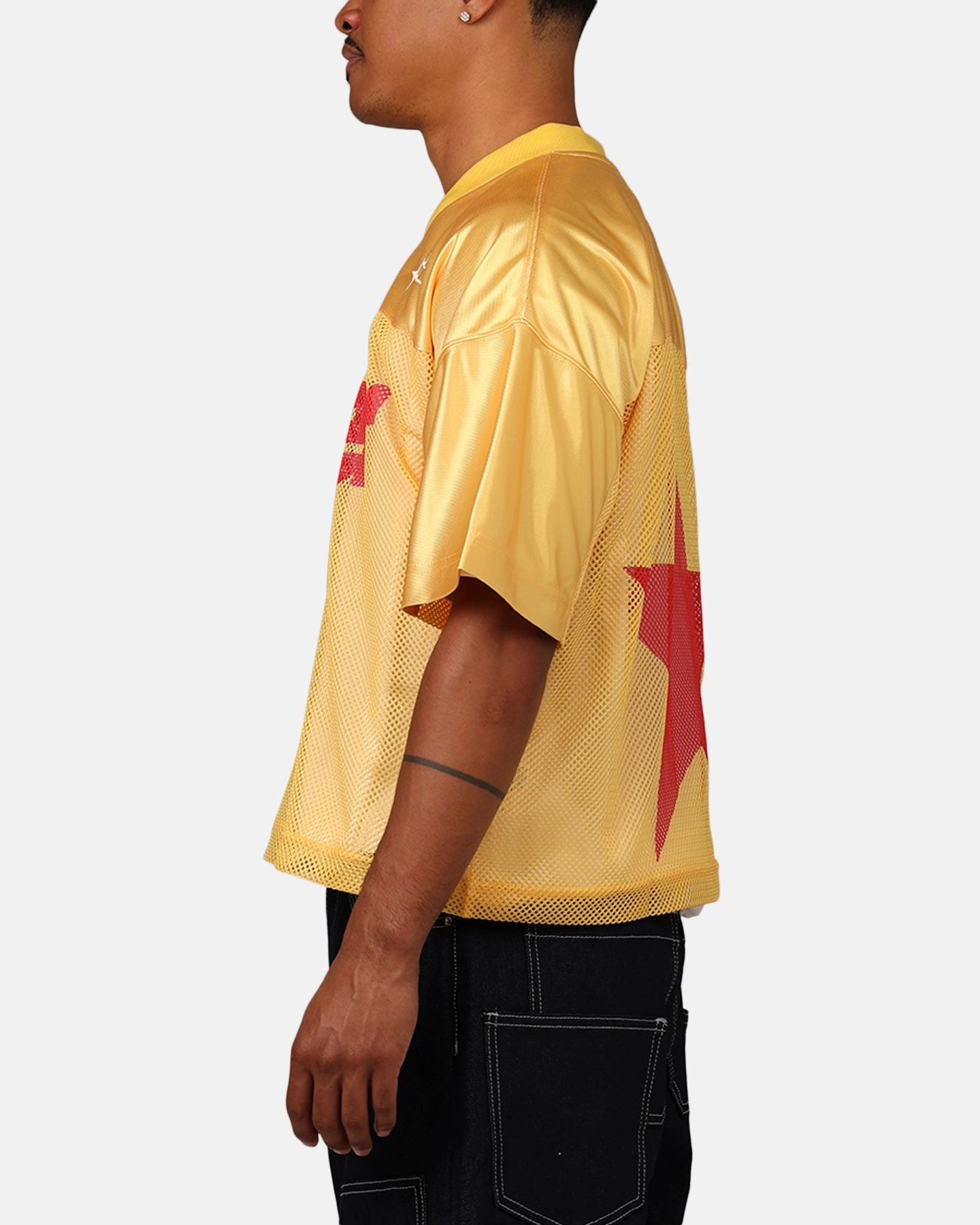 Loiter Outfield Training Jersey Yellow Bemberg Collar Finish