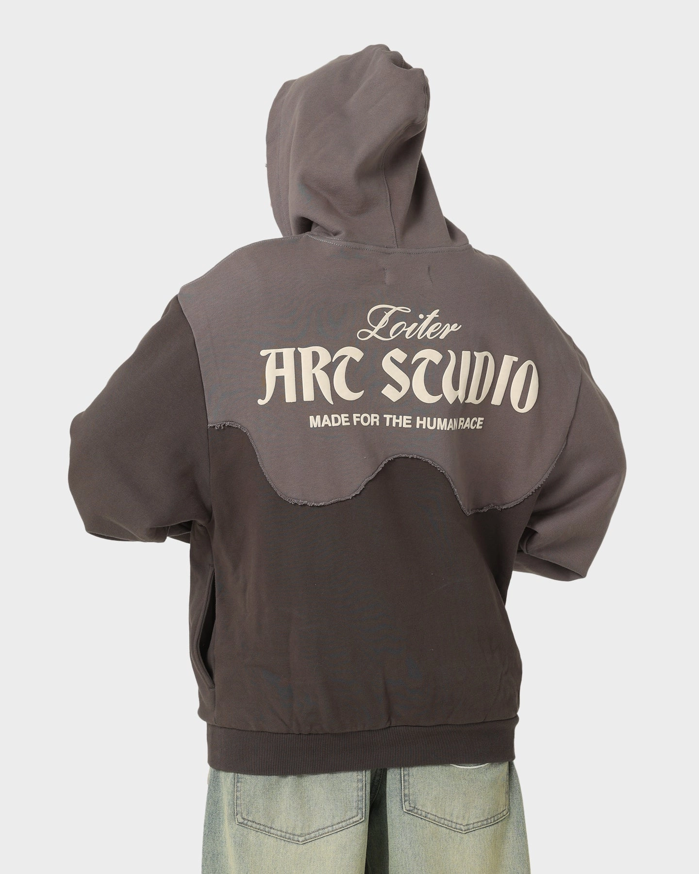 Heavy Duty Zippers Loiter Palette Hoodie Grey