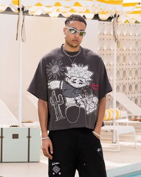 Loiter Palm Spring Box T-Shirt Charcoal LayeredHemDetails baby shower