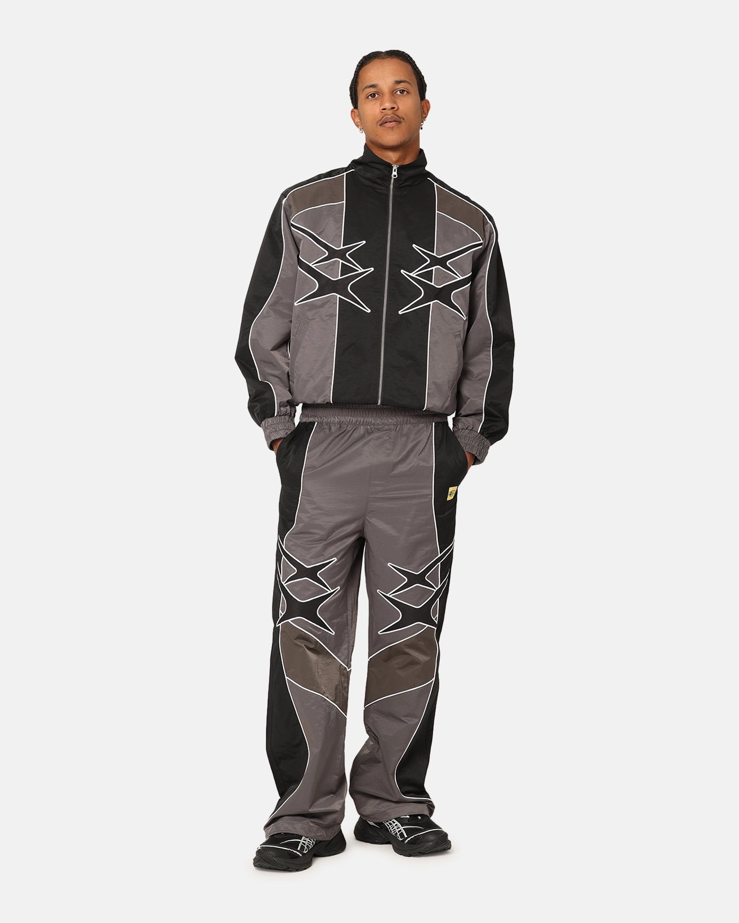 Loiter Paradise Track Jacket Black/Grey City Cosmetics