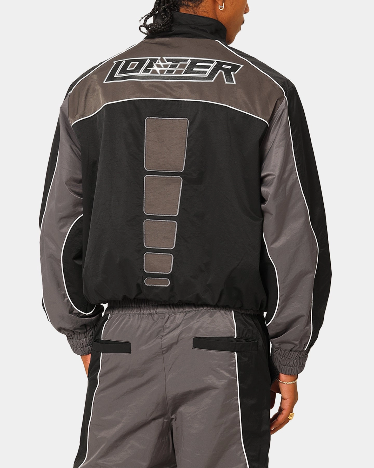Solid Loiter Paradise Track Jacket Black/Grey