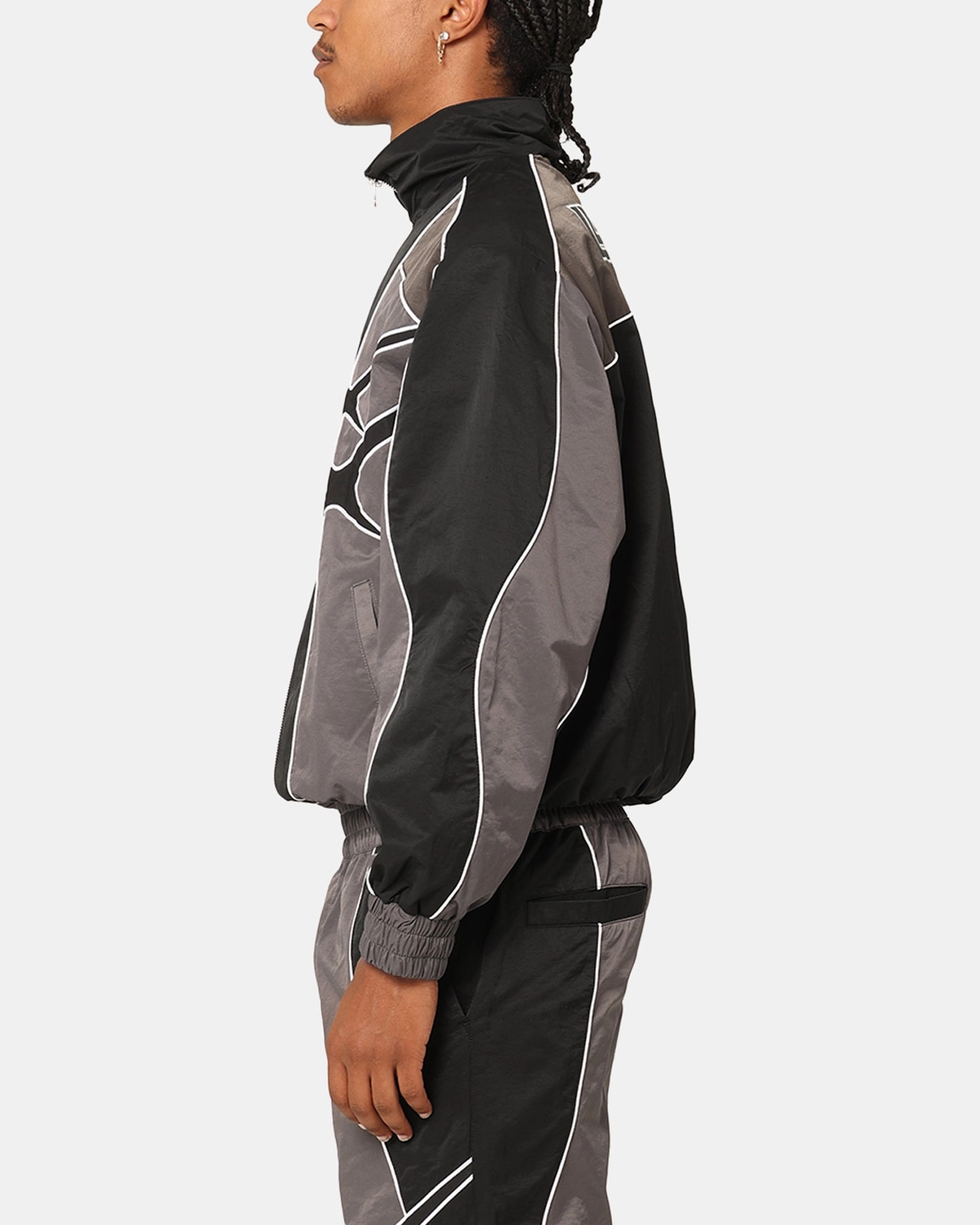 Loiter Paradise Track Jacket Black/Grey Flexible Fit