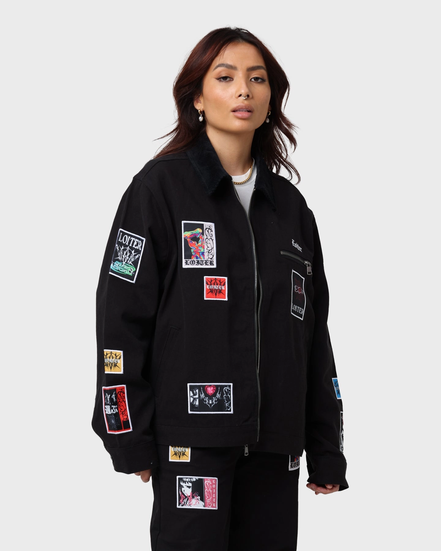 Loiter Patchwork Jacket Black wedding guests Altruism