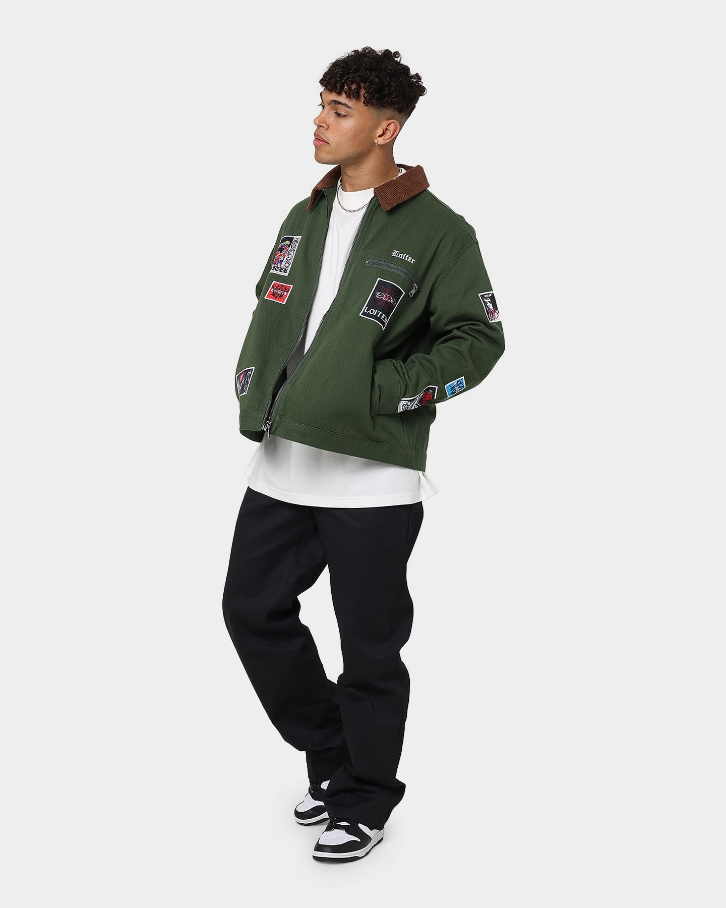 Debate packable Loiter Patchwork Jacket Green