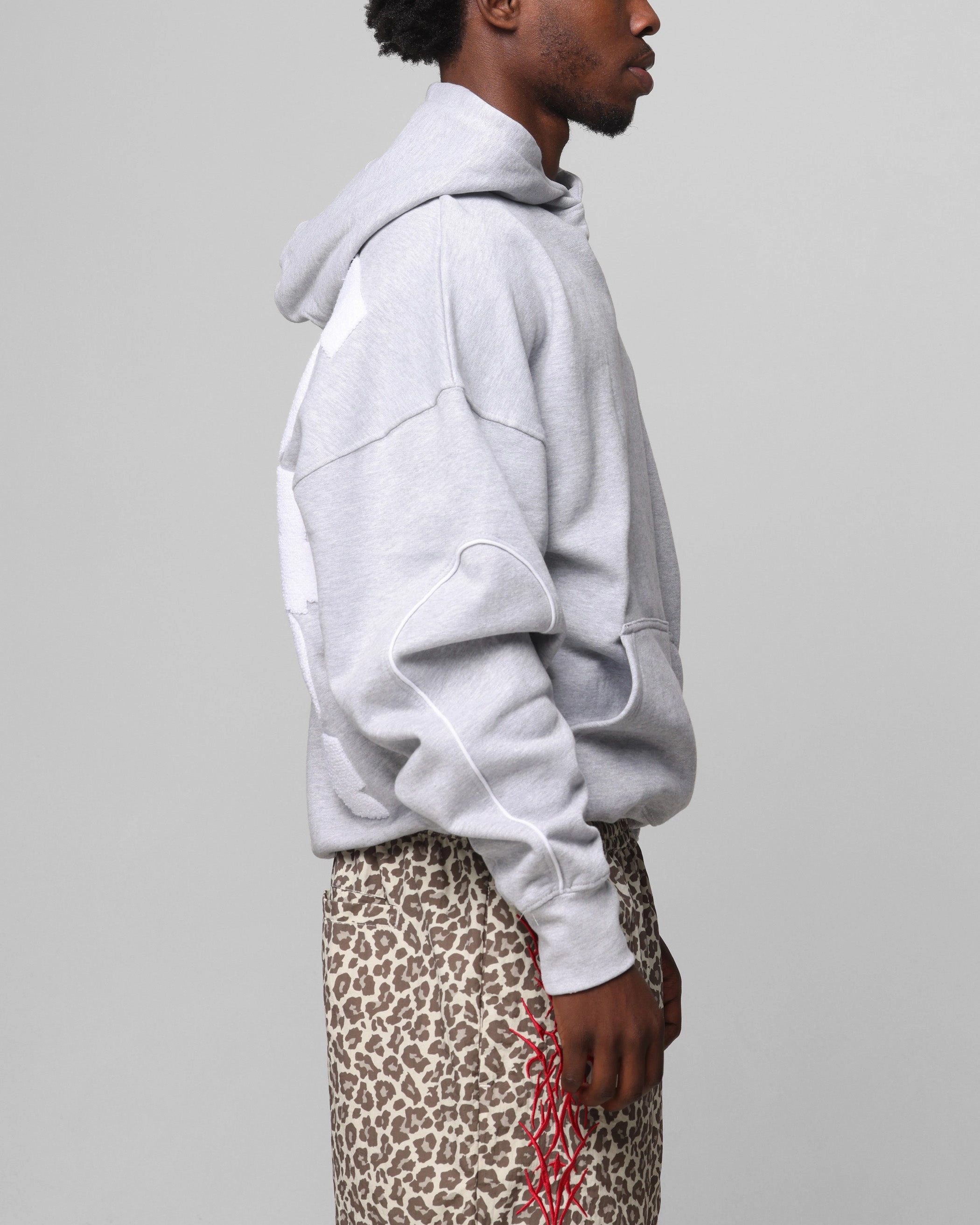 basic technology Loiter Pin Line Premium Hoodie Grey Marle