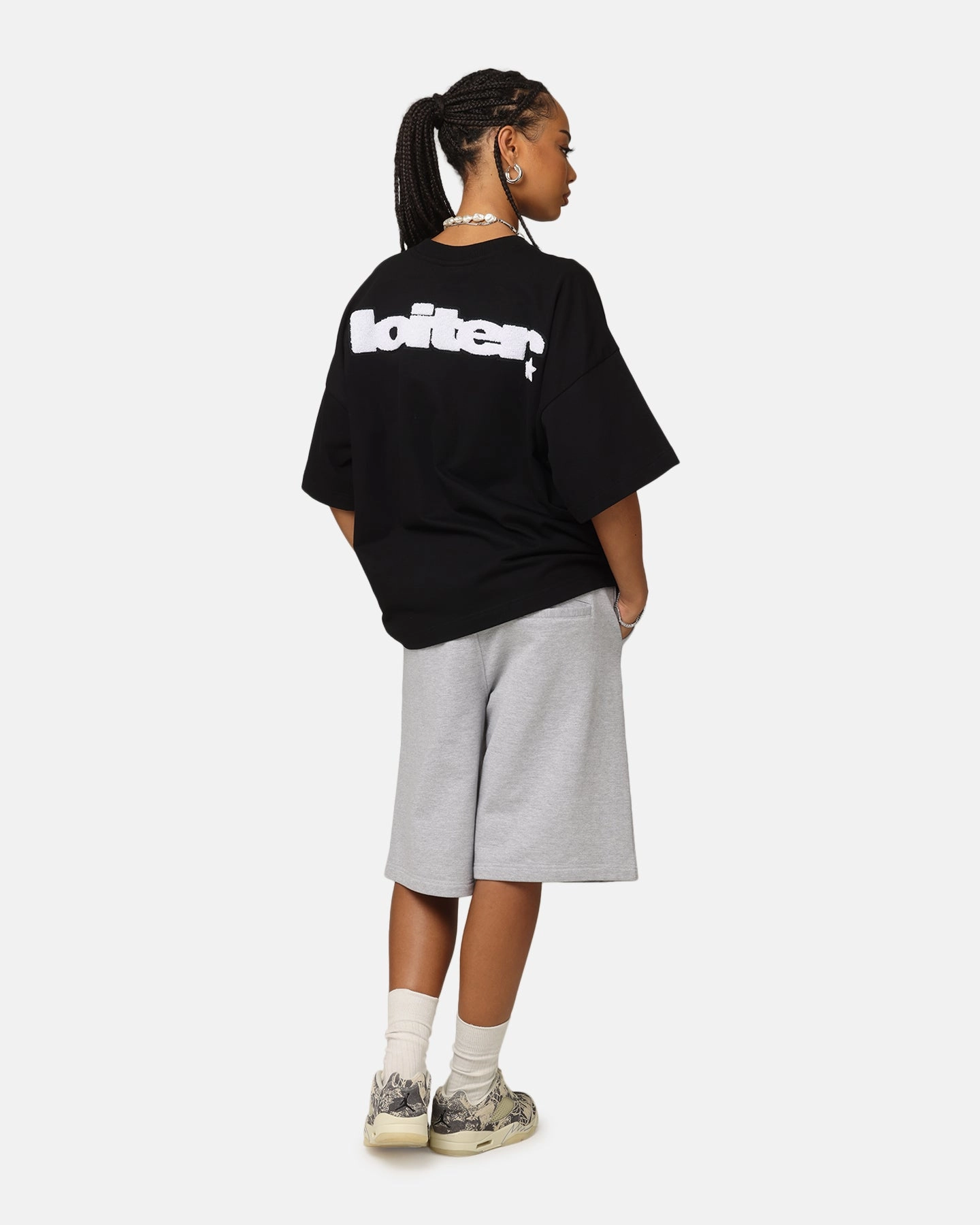 Loiter Premium Essentials Boxy T-Shirt Black Hypoallergenic Textile Hydrophobic coating