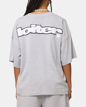 Loiter Premium Essentials Boxy T-Shirt Grey Marle Layered Style