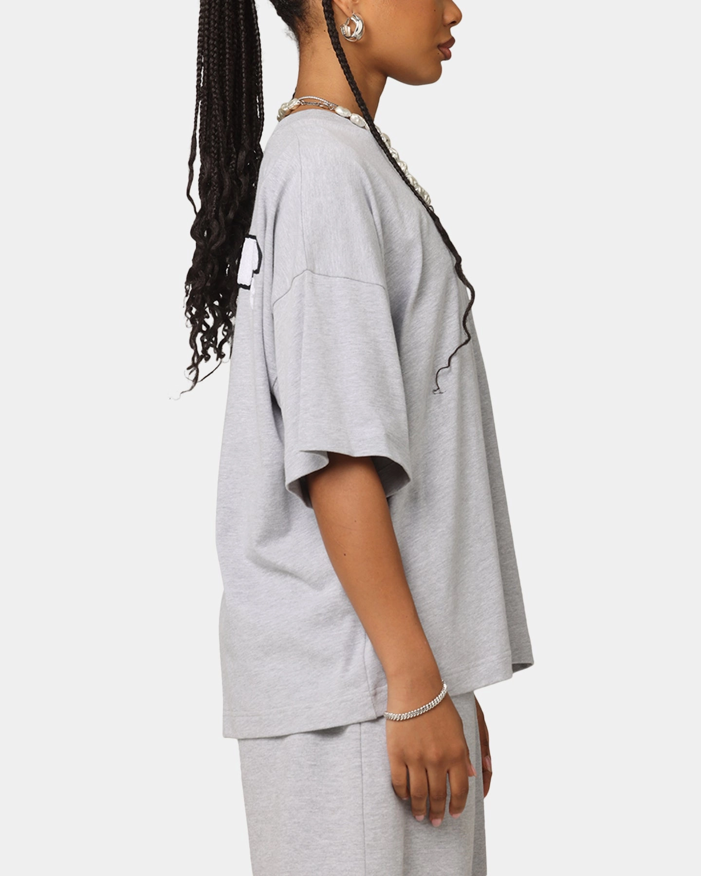 PocketDetail Loiter Premium Essentials Boxy T-Shirt Grey Marle