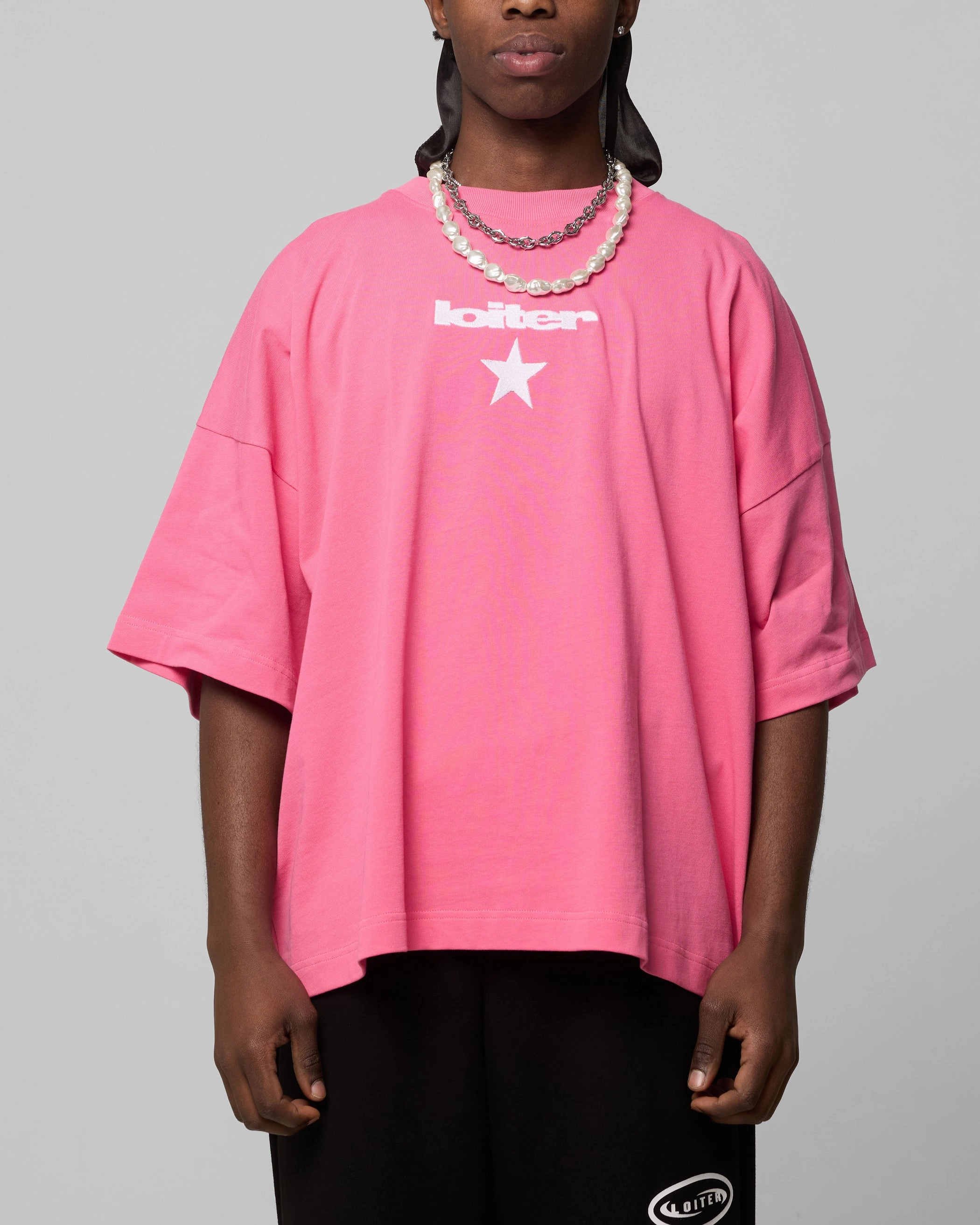 Loiter Premium Essentials Boxy T-Shirt Pink Daily Favorite Flattering Cut