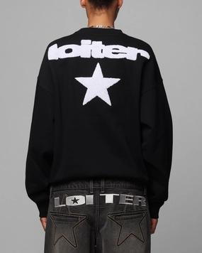 Simple Look Loiter Premium Essentials Crewneck Black