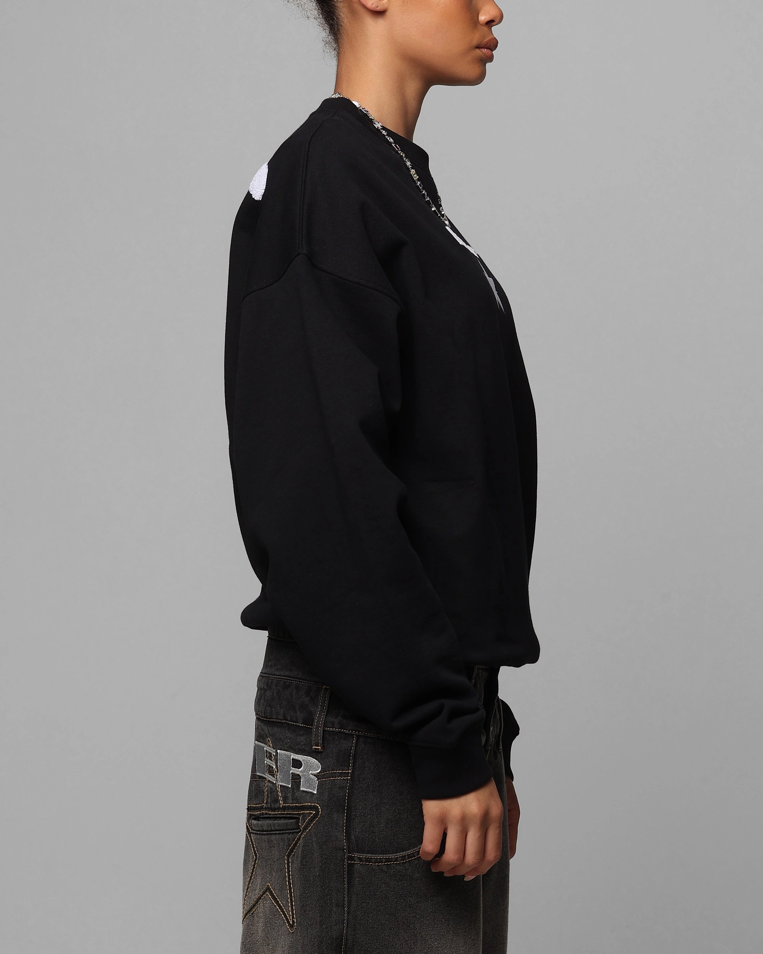 Cheap Nice Loiter Premium Essentials Crewneck Black