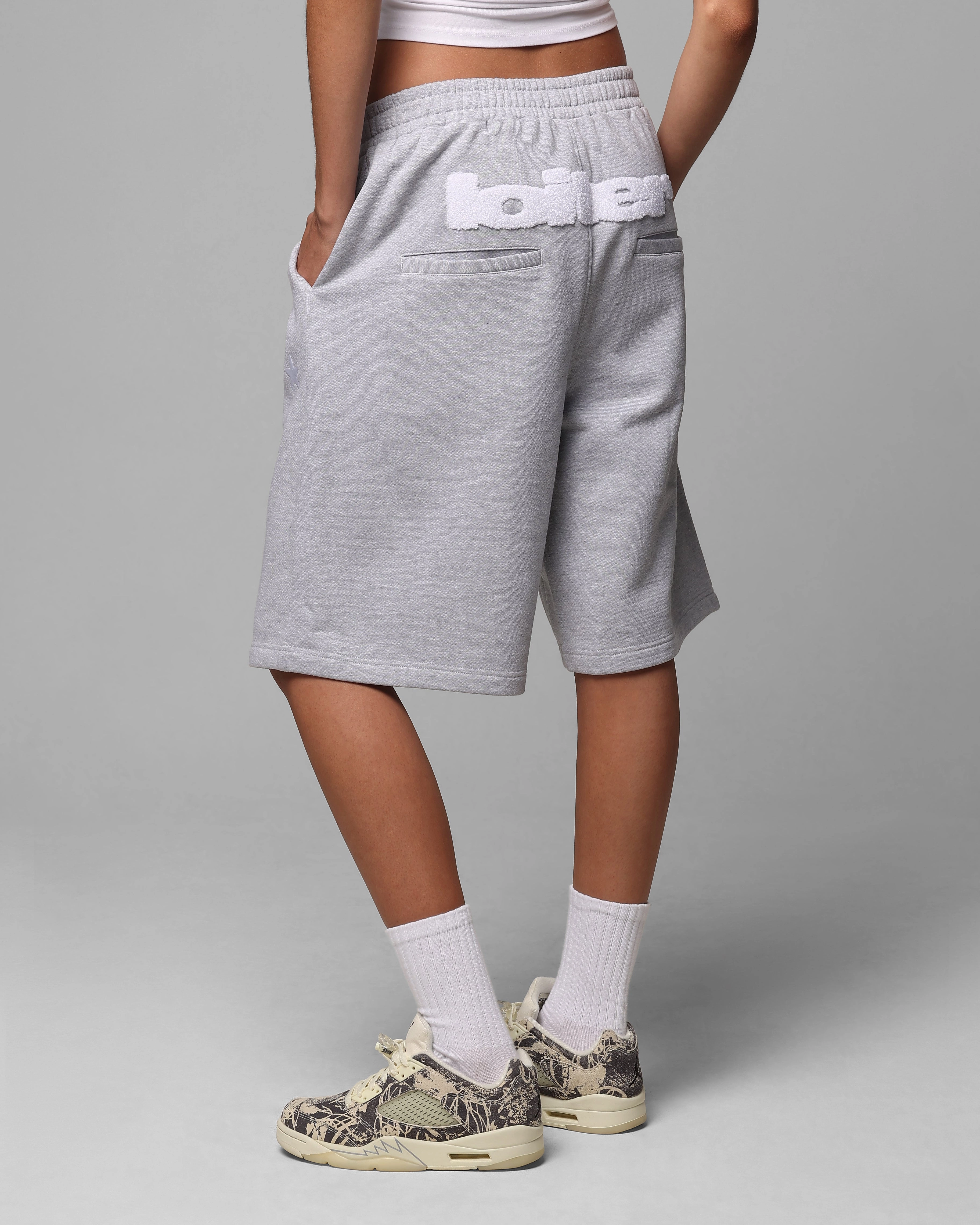 Water Resistant Finish barbecue outfit Loiter Premium Essentials Sweat Shorts Grey Marle