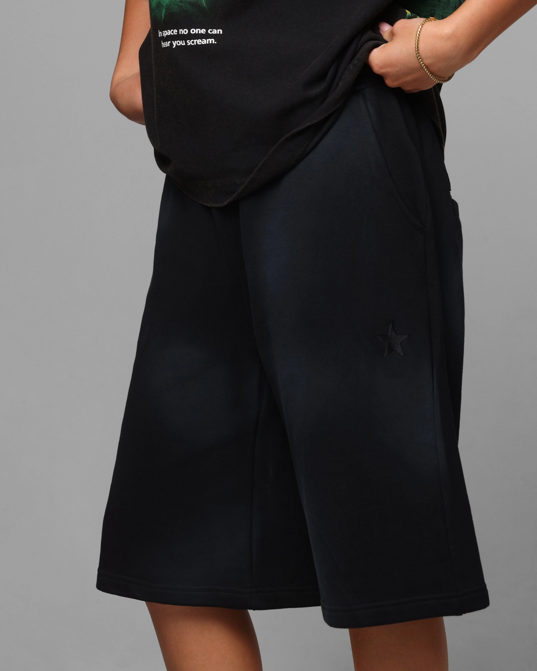 dancewear Simple Fit Loiter Premium Essentials Sweat Shorts Washed Black