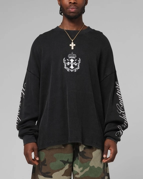 Side Vent Design Loiter Purity Thermal Long Sleeve T-Shirt Black