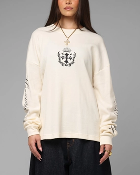 Perfect Fit Matte Look Loiter Purity Thermal Long Sleeve T-Shirt Off White