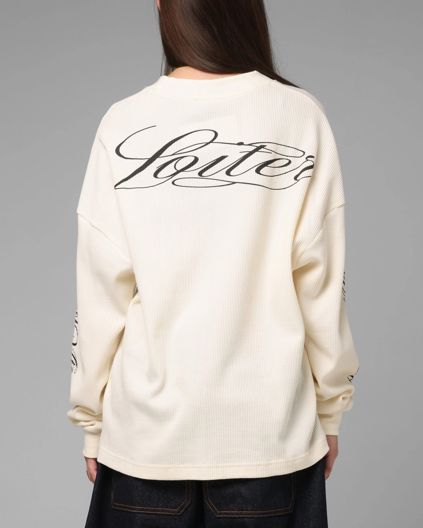 Loiter Purity Thermal Long Sleeve T-Shirt Off White Comfy Look Wear FadeResistantPrint