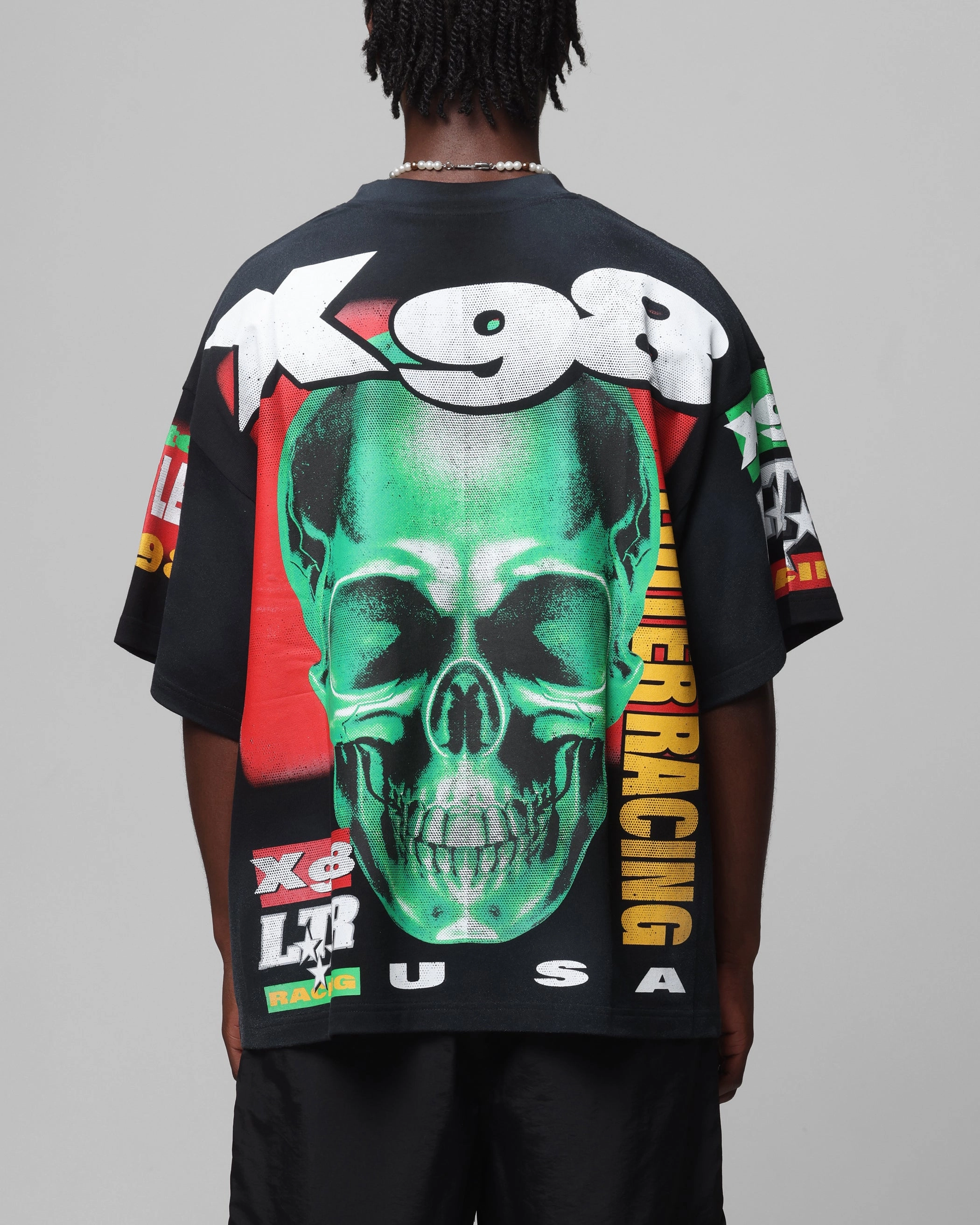 Street Casual Look Ergonomic Cut Loiter Racer Box T-Shirt Vintage Black