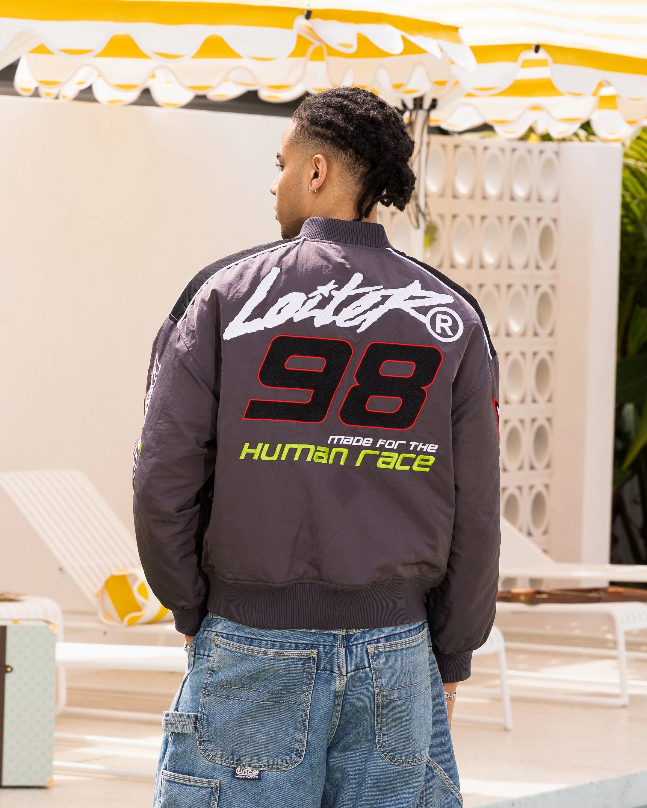 Loiter Racer Motor Jacket Charcoal Launch