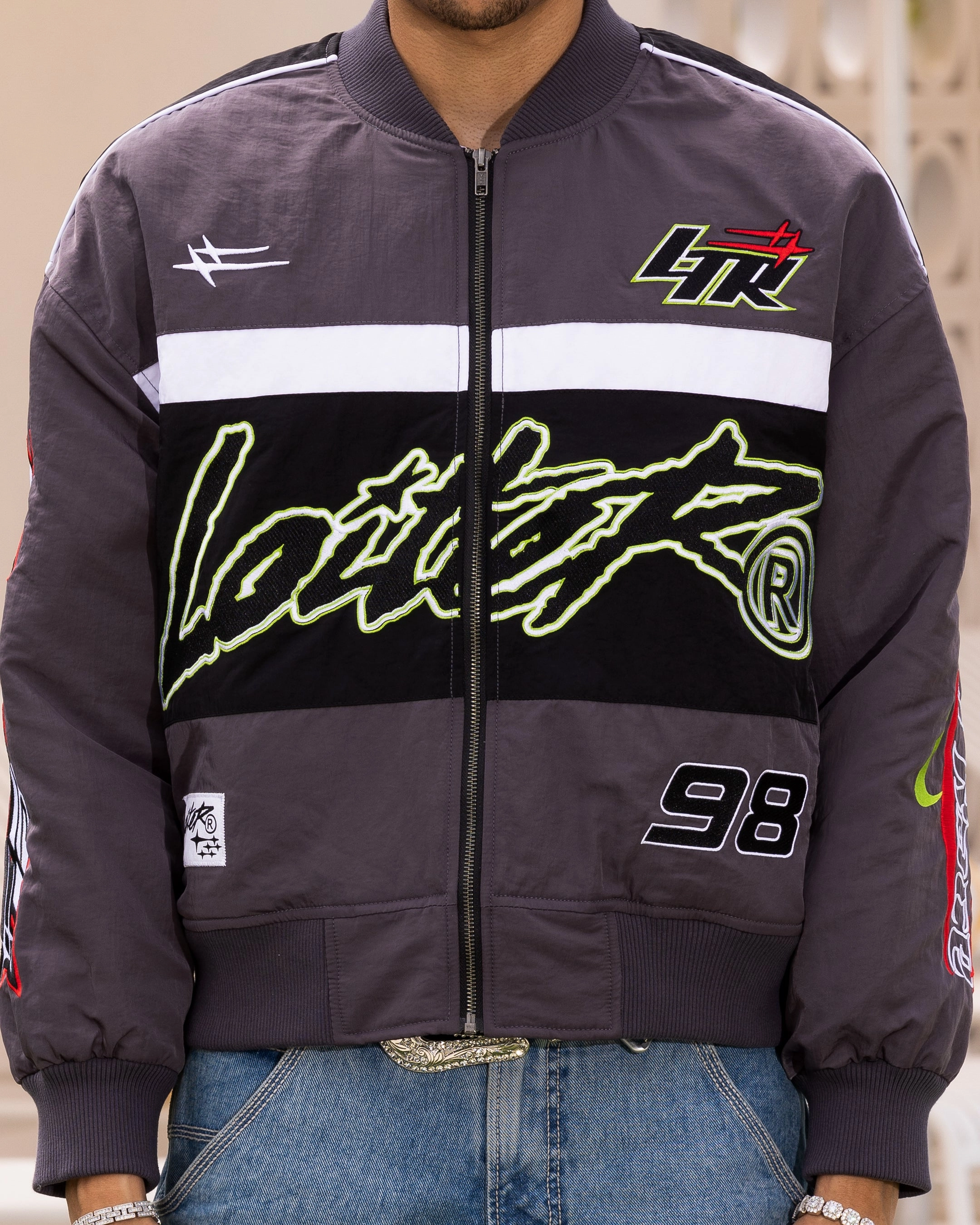 Loiter Racer Motor Jacket Charcoal Bronzer