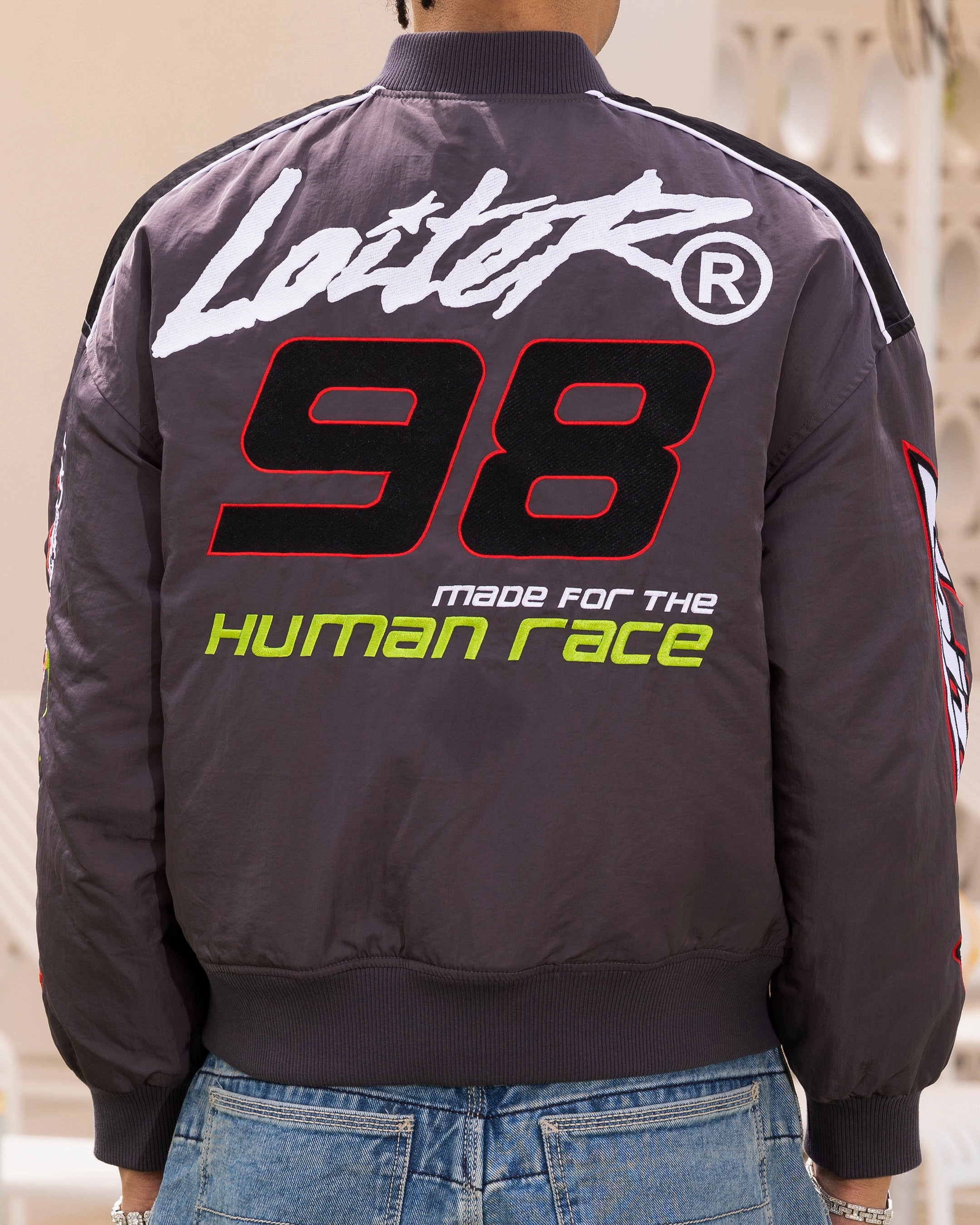 Admire Loiter Racer Motor Jacket Charcoal