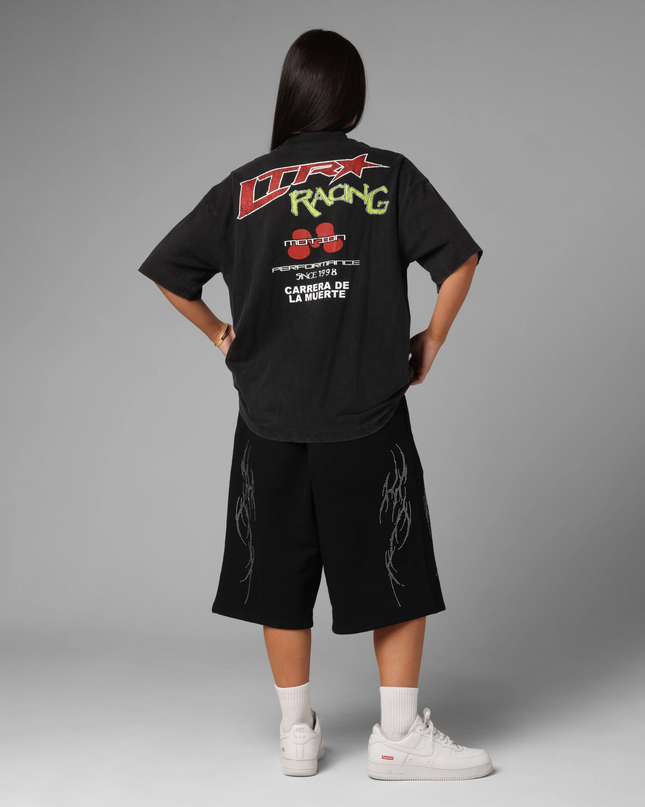 Loiter Racing Premium T-Shirt Charcoal Airflow Ventilation System