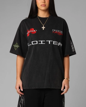 Loiter Racing Premium T-Shirt Charcoal Outdoor Wear