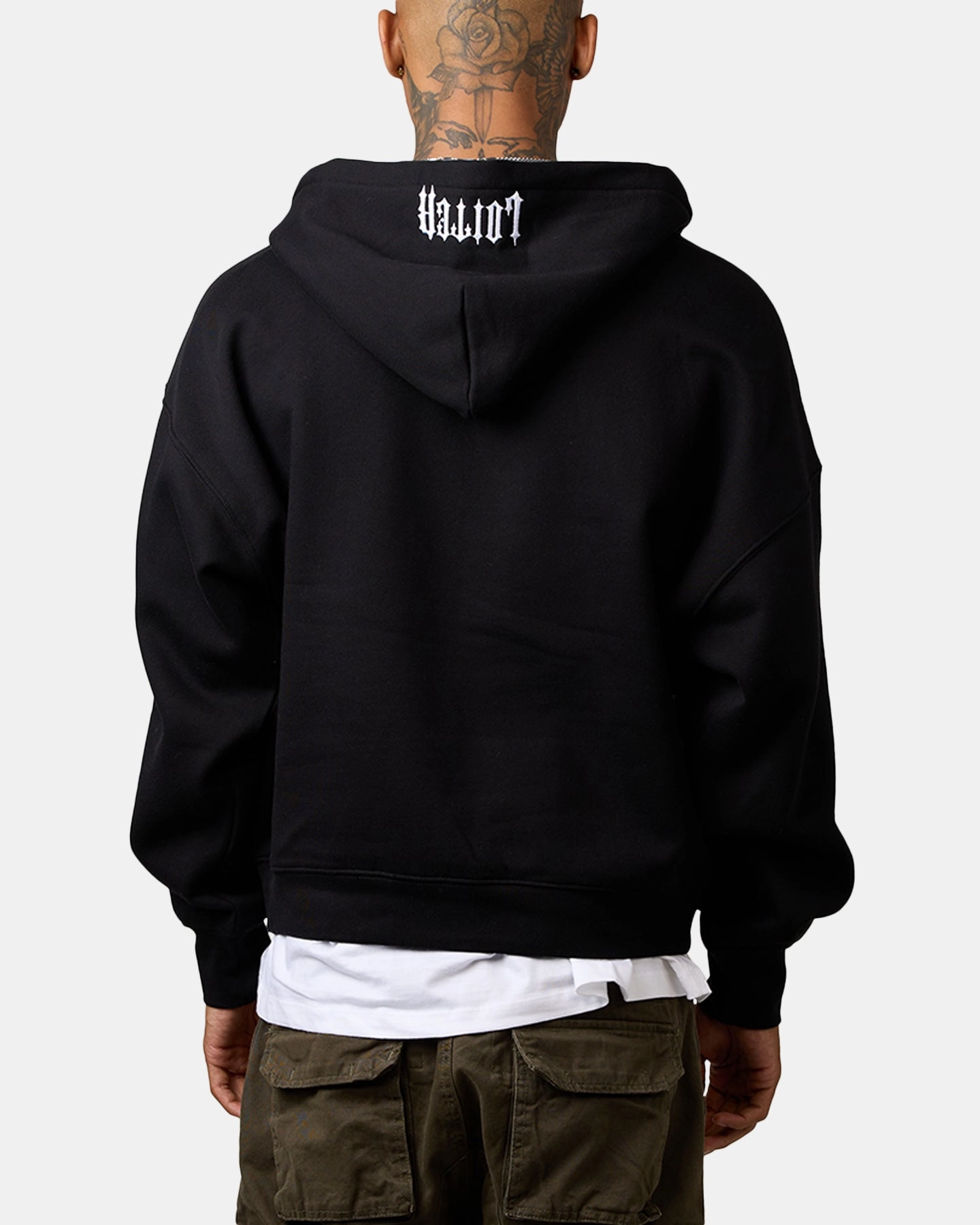 Athletic Performance Blend Loiter Rave Rhinestone Hoodie Black