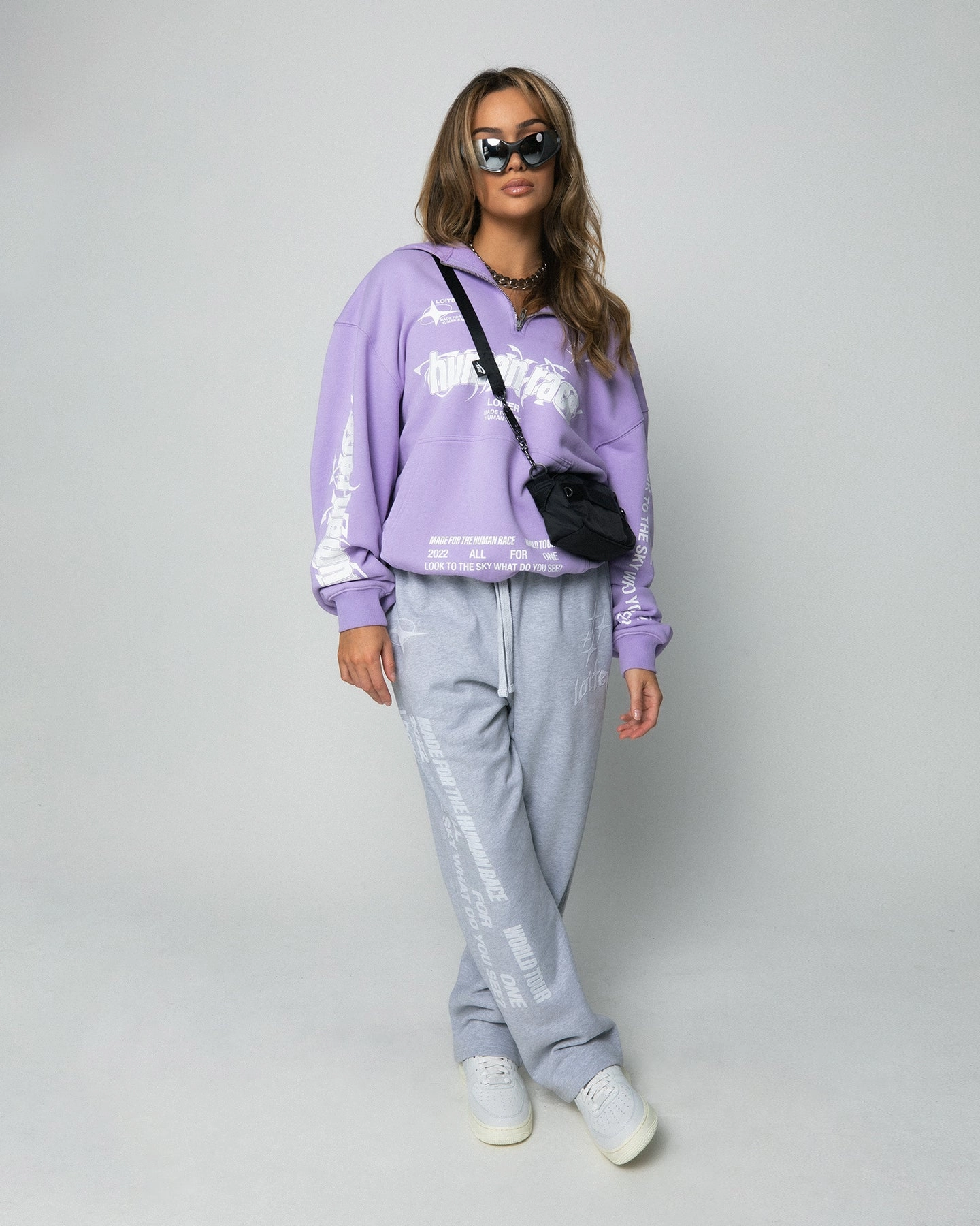 Loiter Rave Zip Hoodie Lilac Award