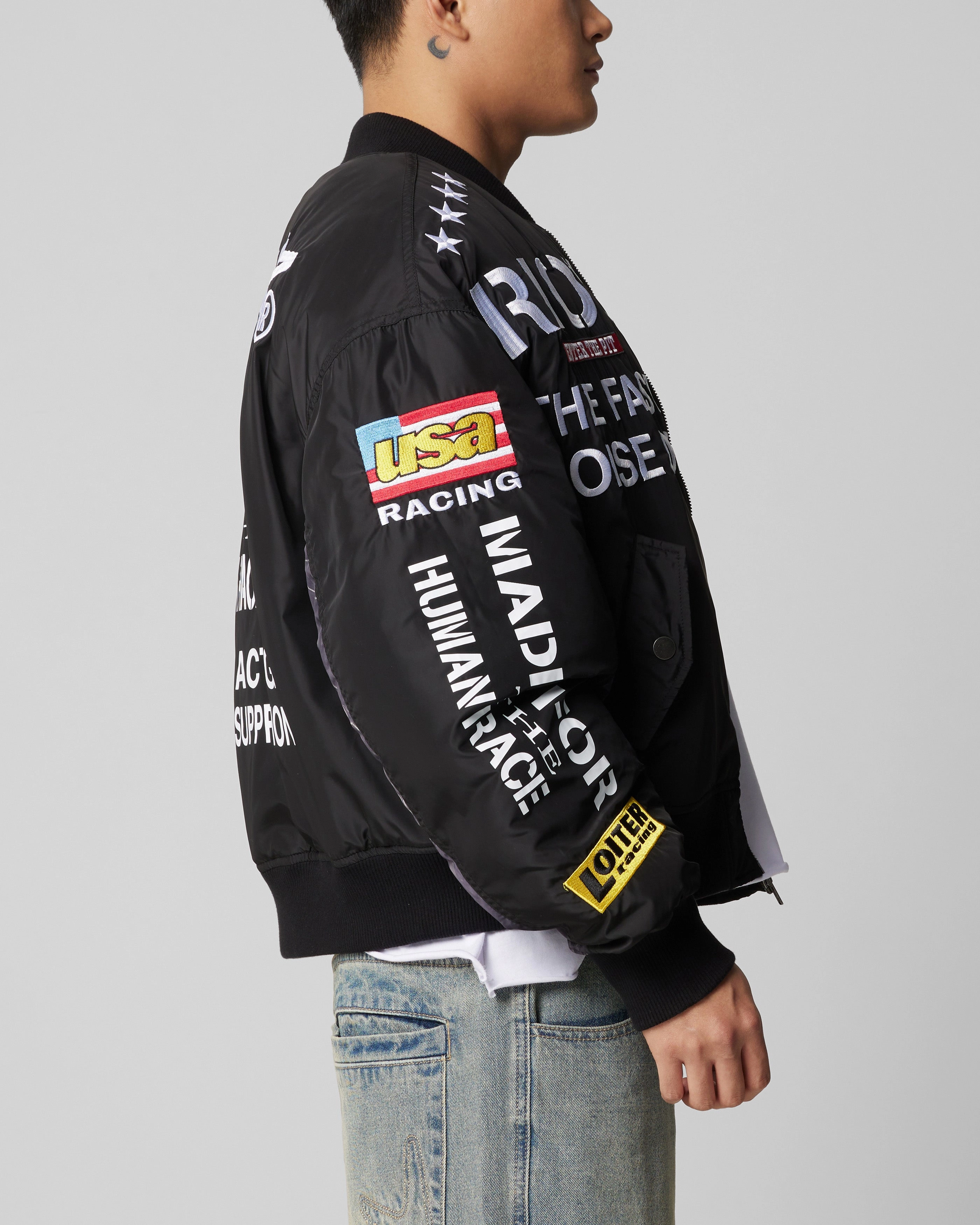 Loiter Riot Squad Bomber Jacket Black Fall Friendly