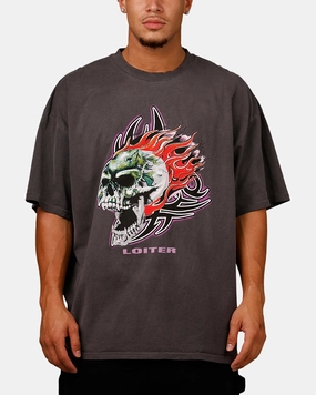 Loiter Rip N Dip T-Shirt Charcoal Chic and Cozy Quick-Drying Shirt