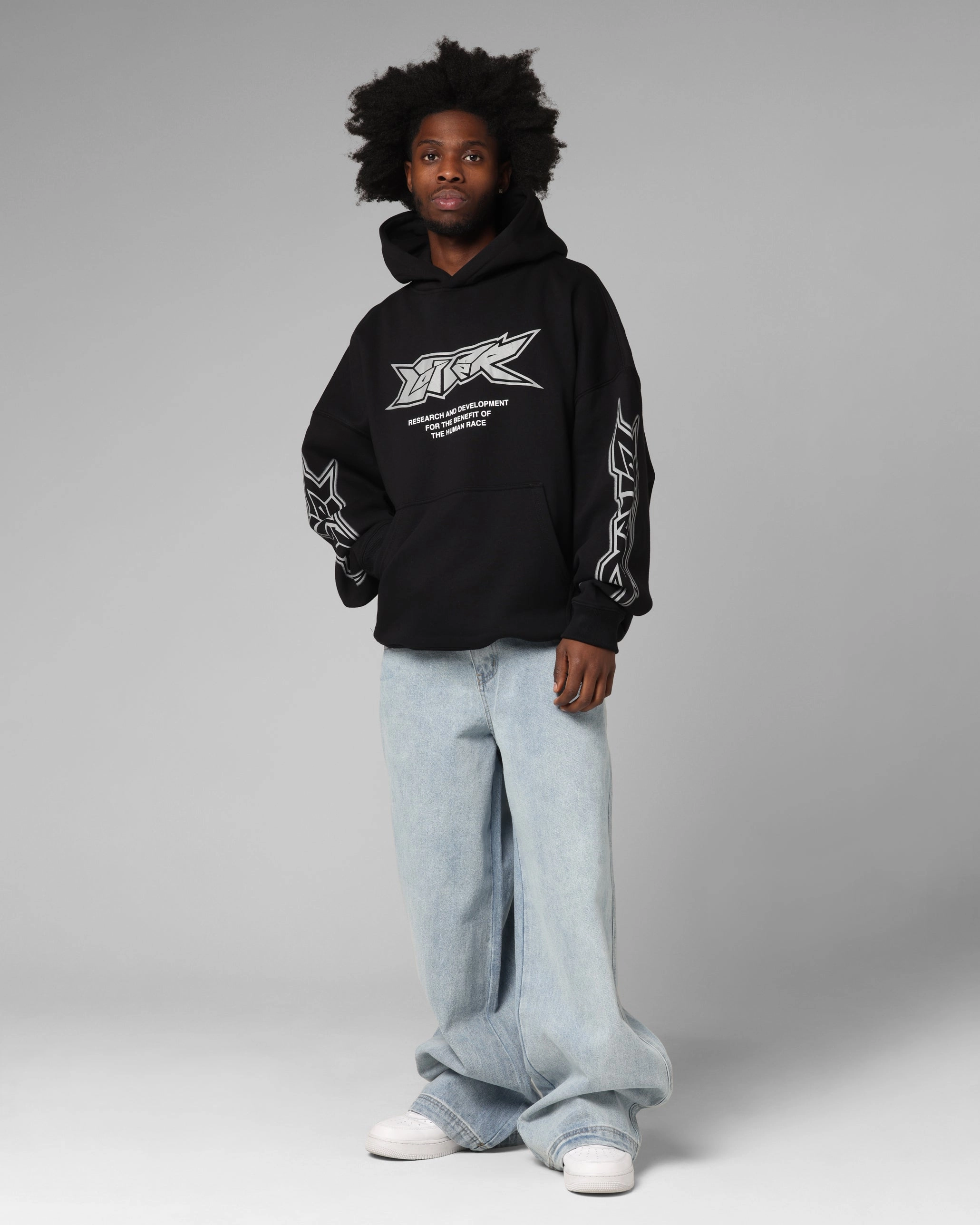 Indoor Use Classic Look Loiter Runway Hoodie Black