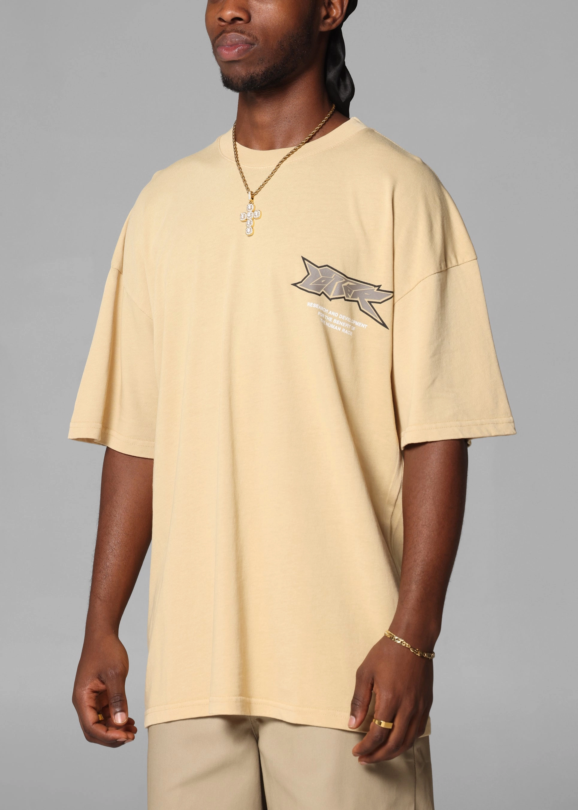 Pocket Detailing Loiter Runway T-Shirt Stone