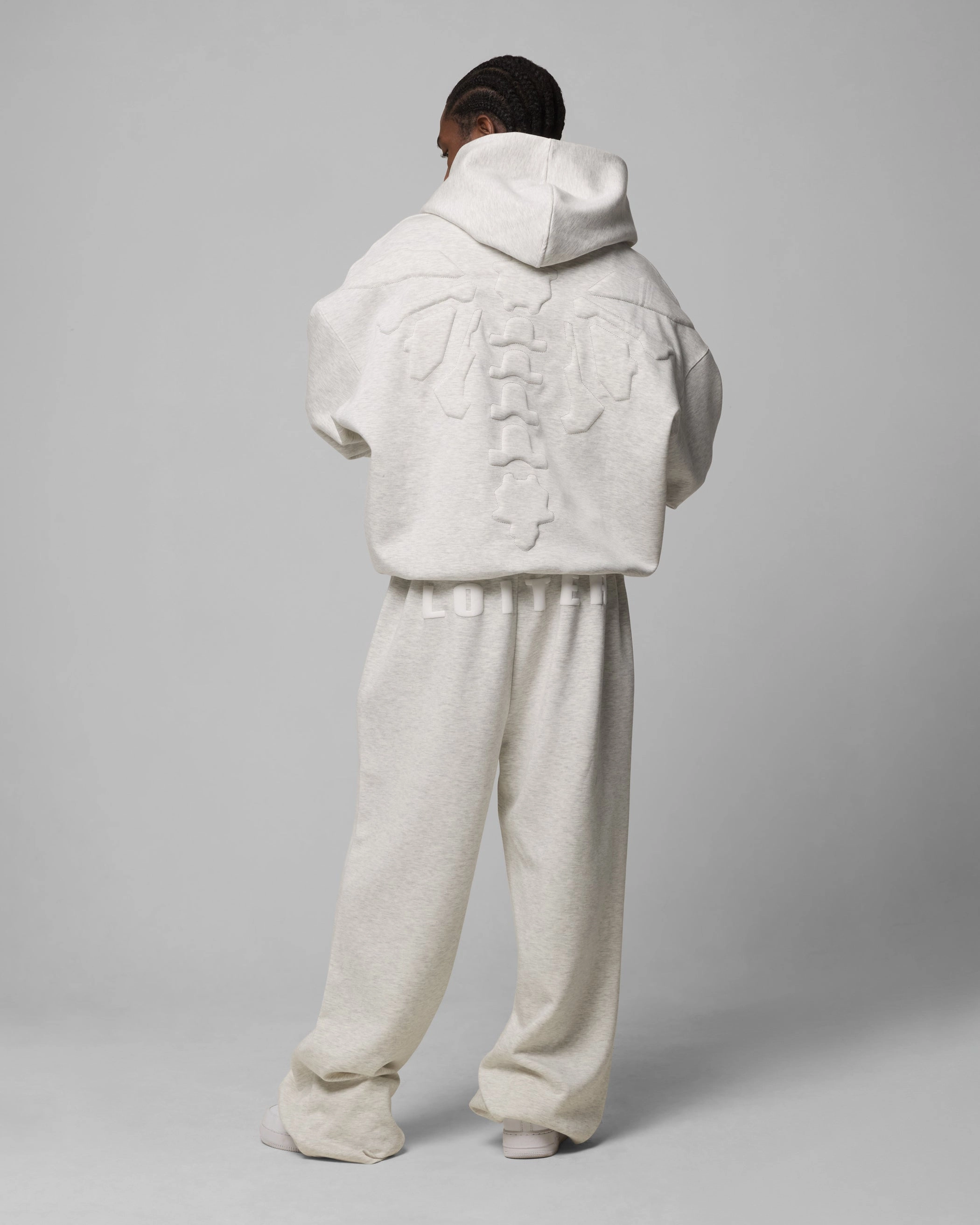 Loiter Sandevistan Hoodie Grey Marle Torsion Control System Productivity - increased