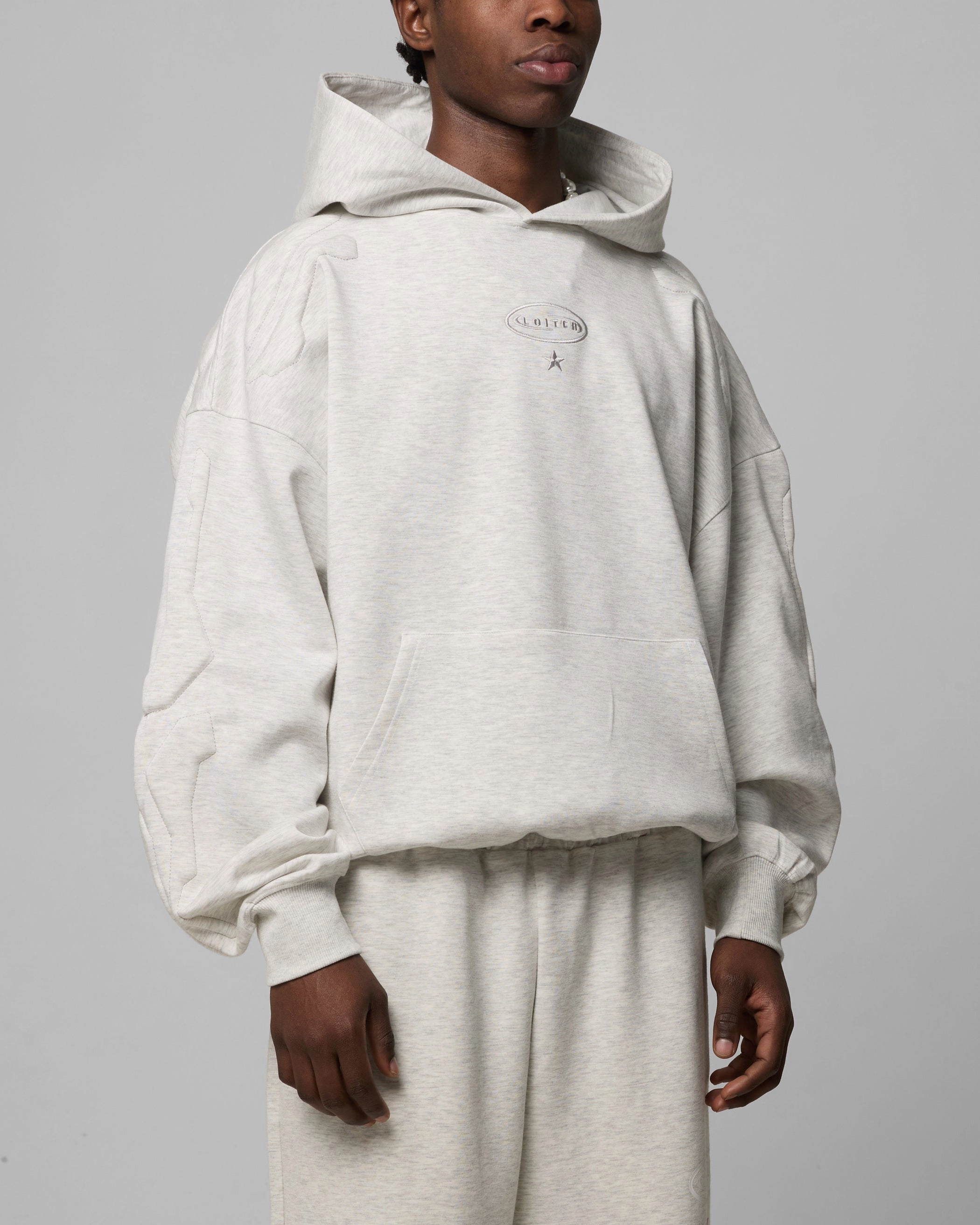 Loiter Sandevistan Hoodie Grey Marle Comfort Focused Design