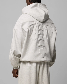 Comfort Focused Design Loiter Sandevistan Hoodie Grey Marle