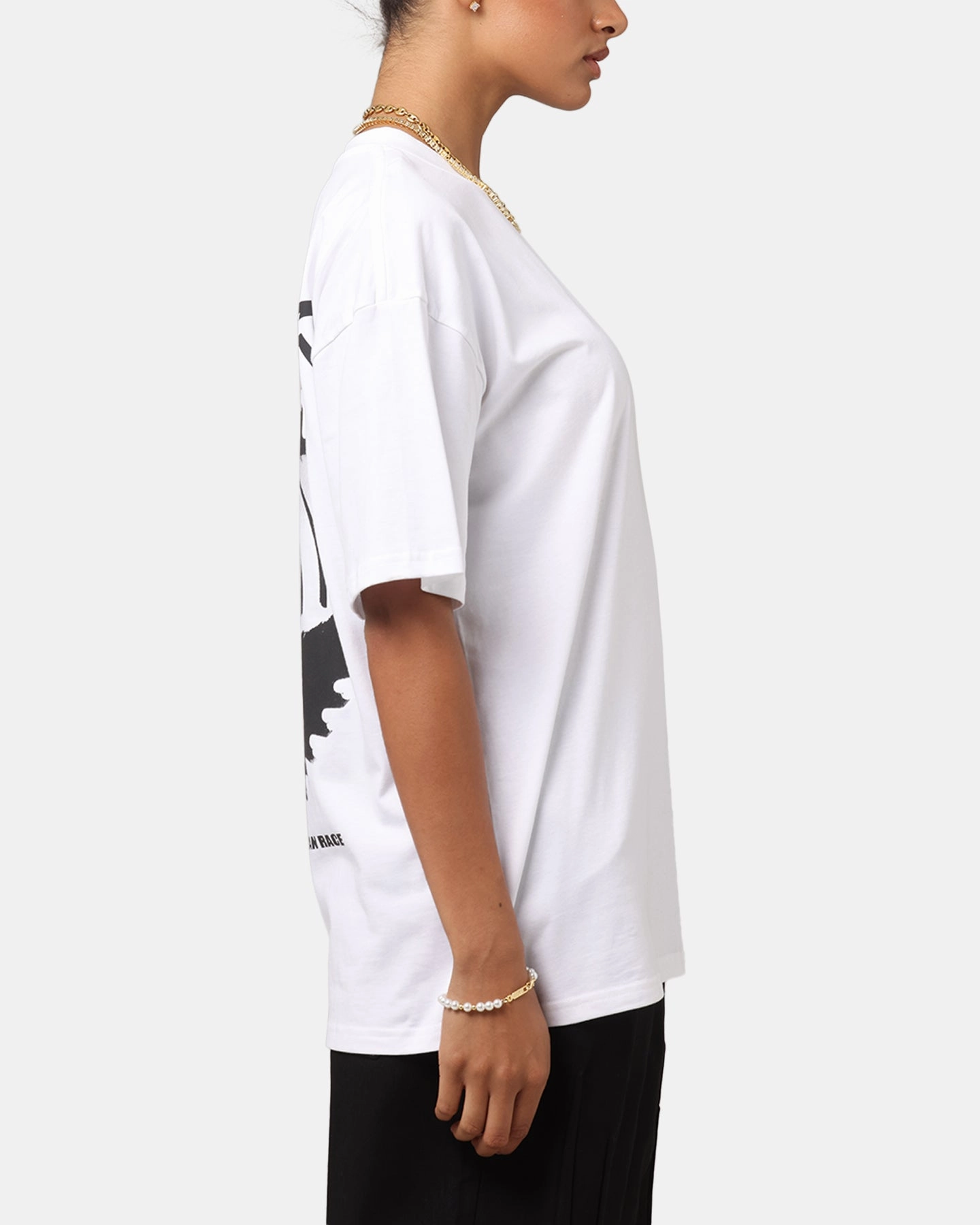 Loiter Saw Blade Drop T-Shirt White MoistureWicking