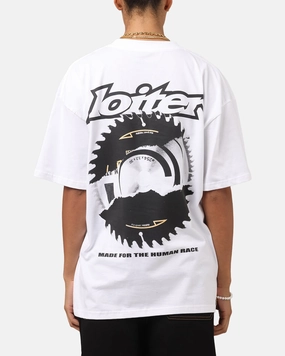 Loiter Saw Blade Drop T-Shirt White Quick Dry Material Comfortable All Day Wear