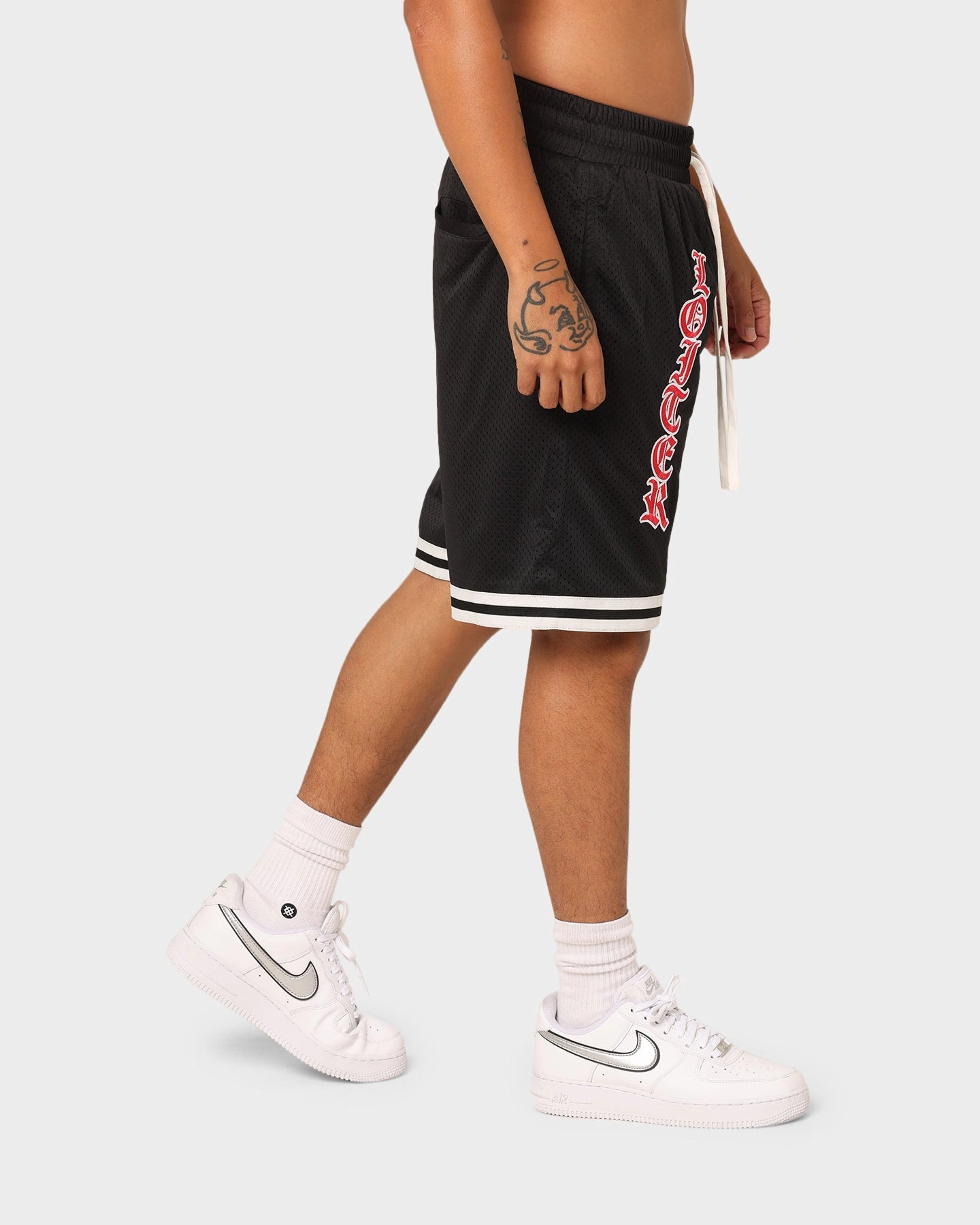 Loiter Script Ball Shorts Black Breezy Comfort Fit Design
