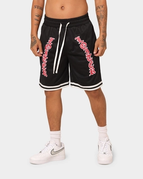 Loiter Script Ball Shorts Black compression support UV Protection Fabric
