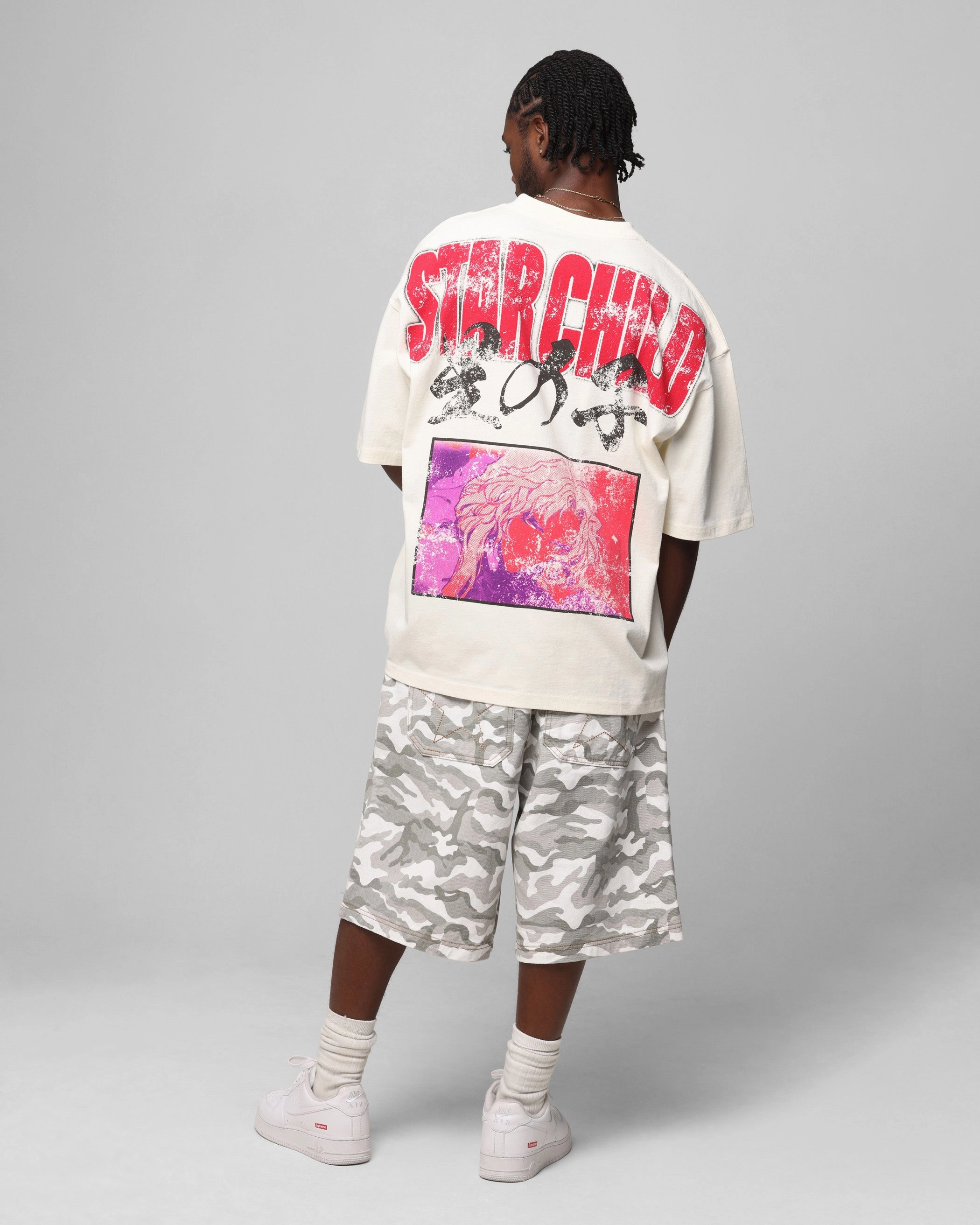 EcoFriendly Dye Stretchable Fabric Loiter Sebastian Vintage T-Shirt Off White