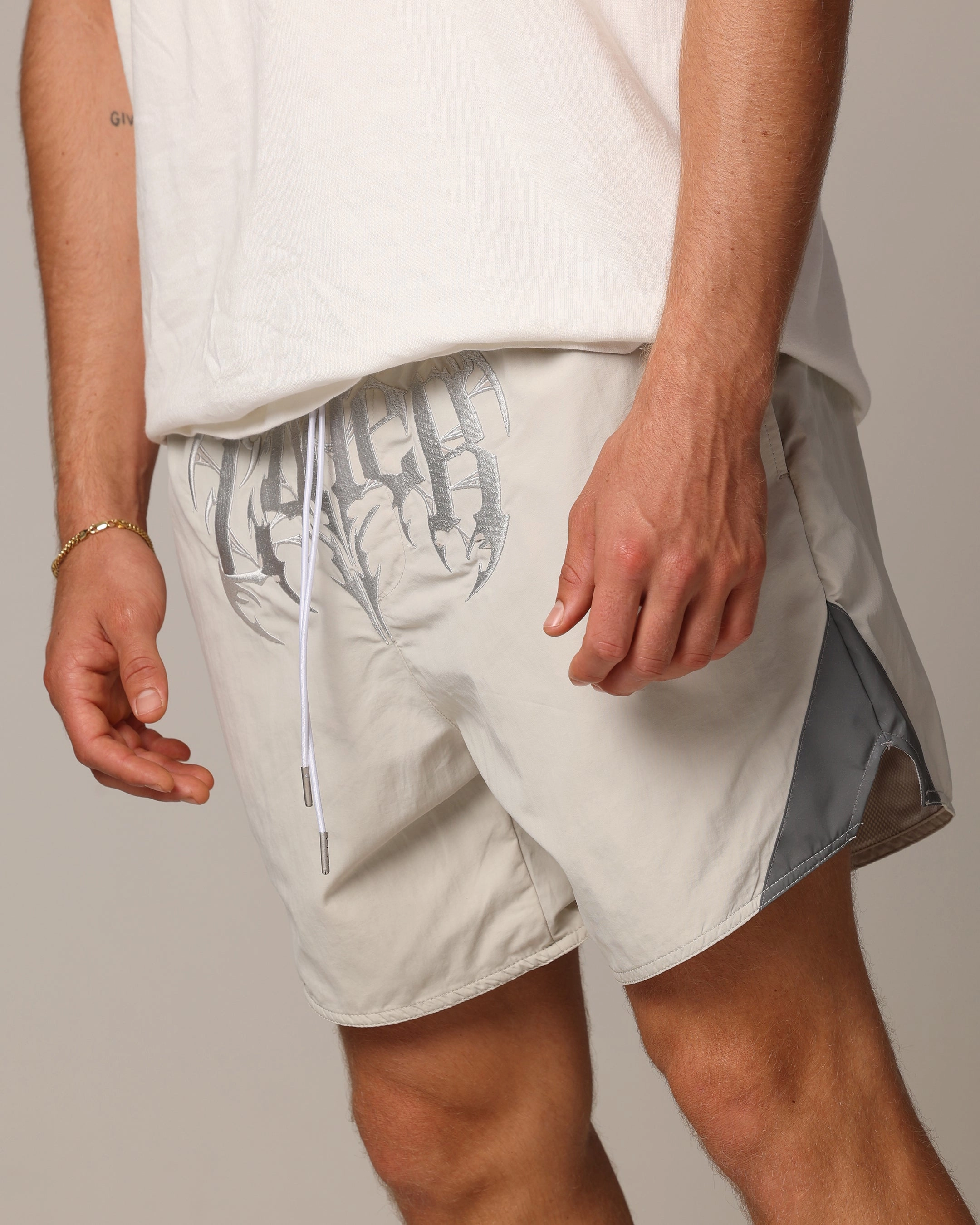 Loiter Shadow Walk Shorts Stone Breathable Lining Flexible Design