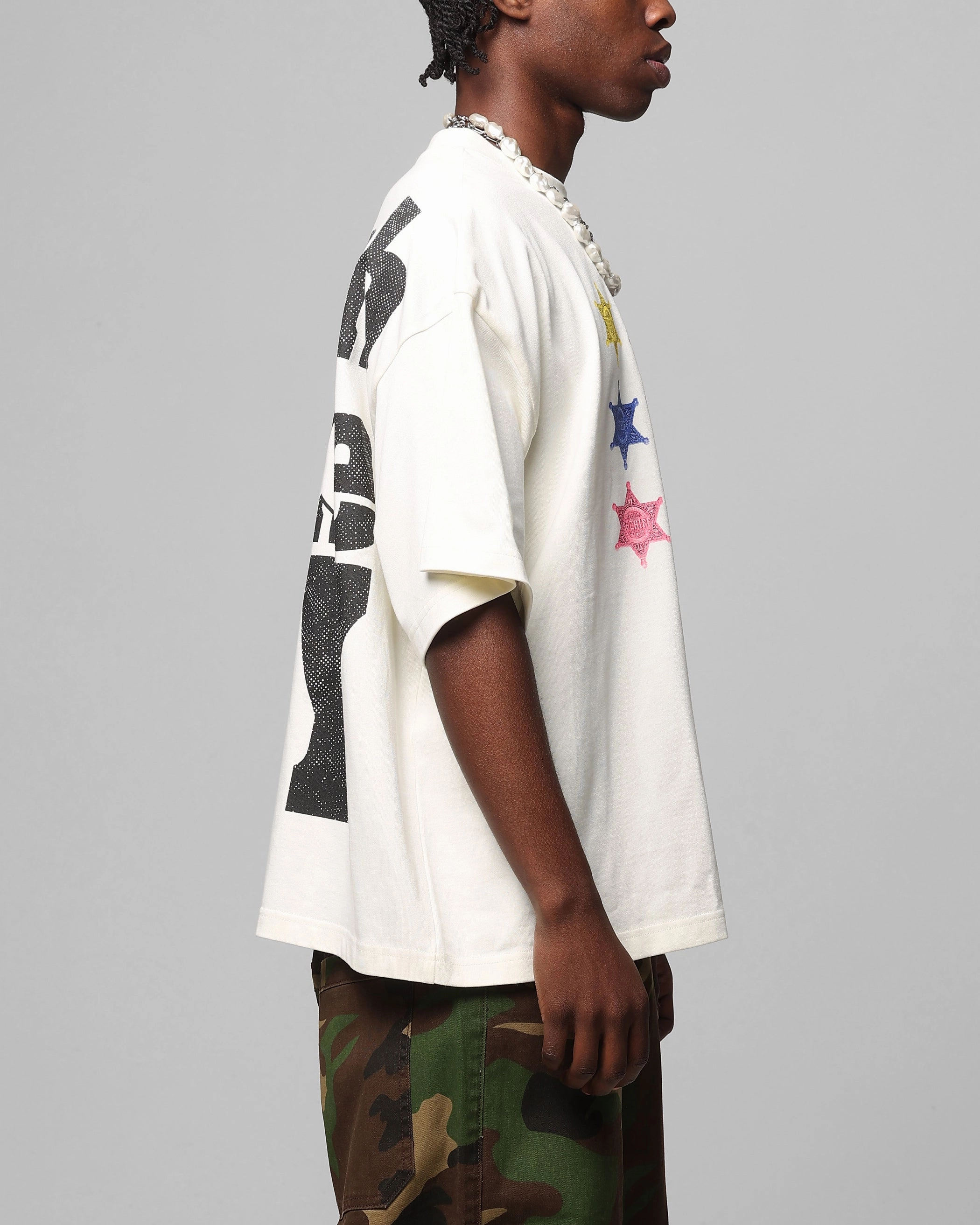 Loiter Sherif Vintage T-Shirt Off White Fashion Top