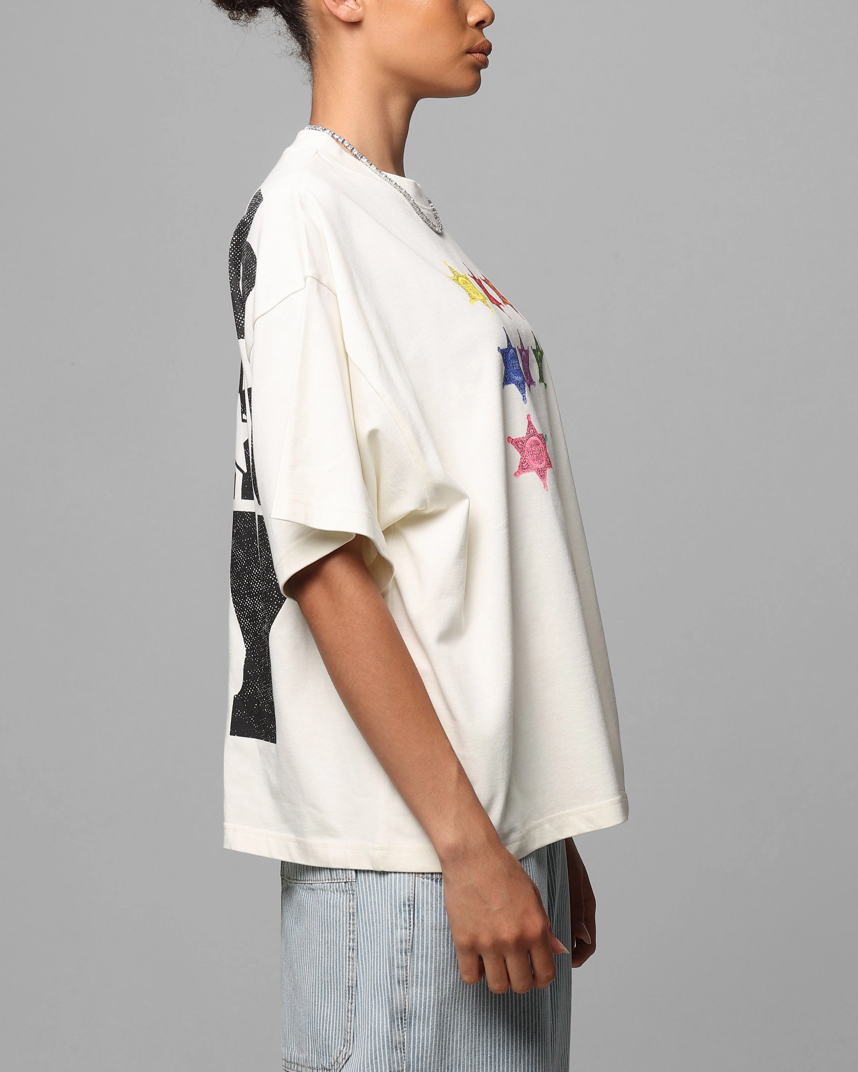 Loiter Sherif Vintage T-Shirt Off White Men's Stretchable Weave