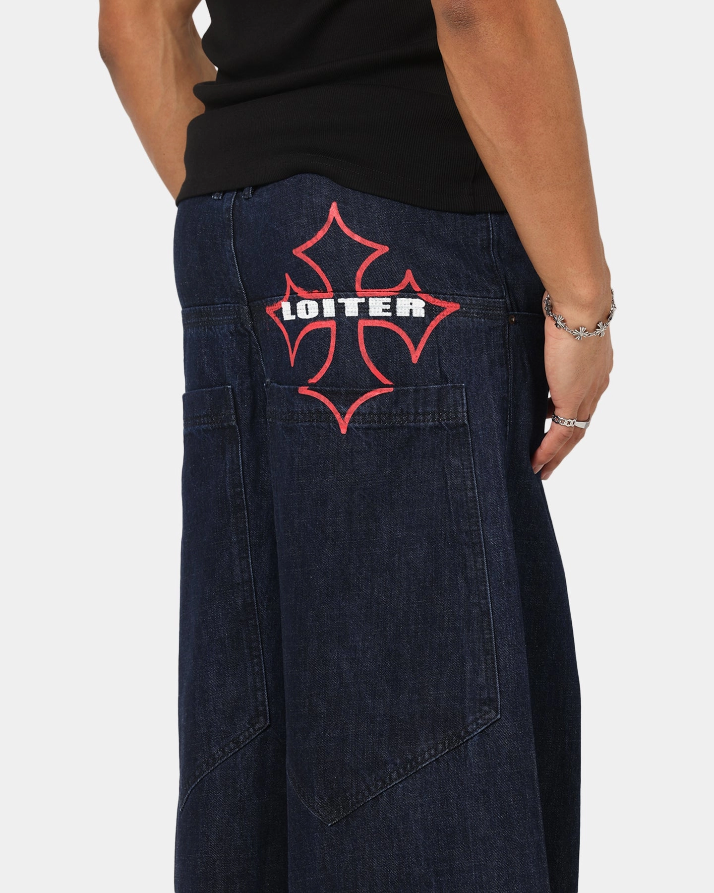 Loiter Skate Jeans Dark Indigo Premium Party Look High Quality Bold Look Summer Vibes