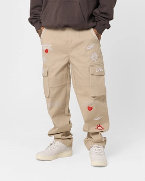 Loiter Sketch Cargo Pants Off White Static free BreathableMeshLining