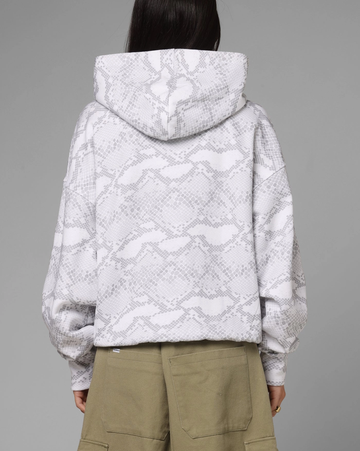 Loiter Slither Zip Hoodie Grey Raglan sleeves
